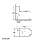 Bồn cầu một khối men Nano Casalux CL/BC01.1