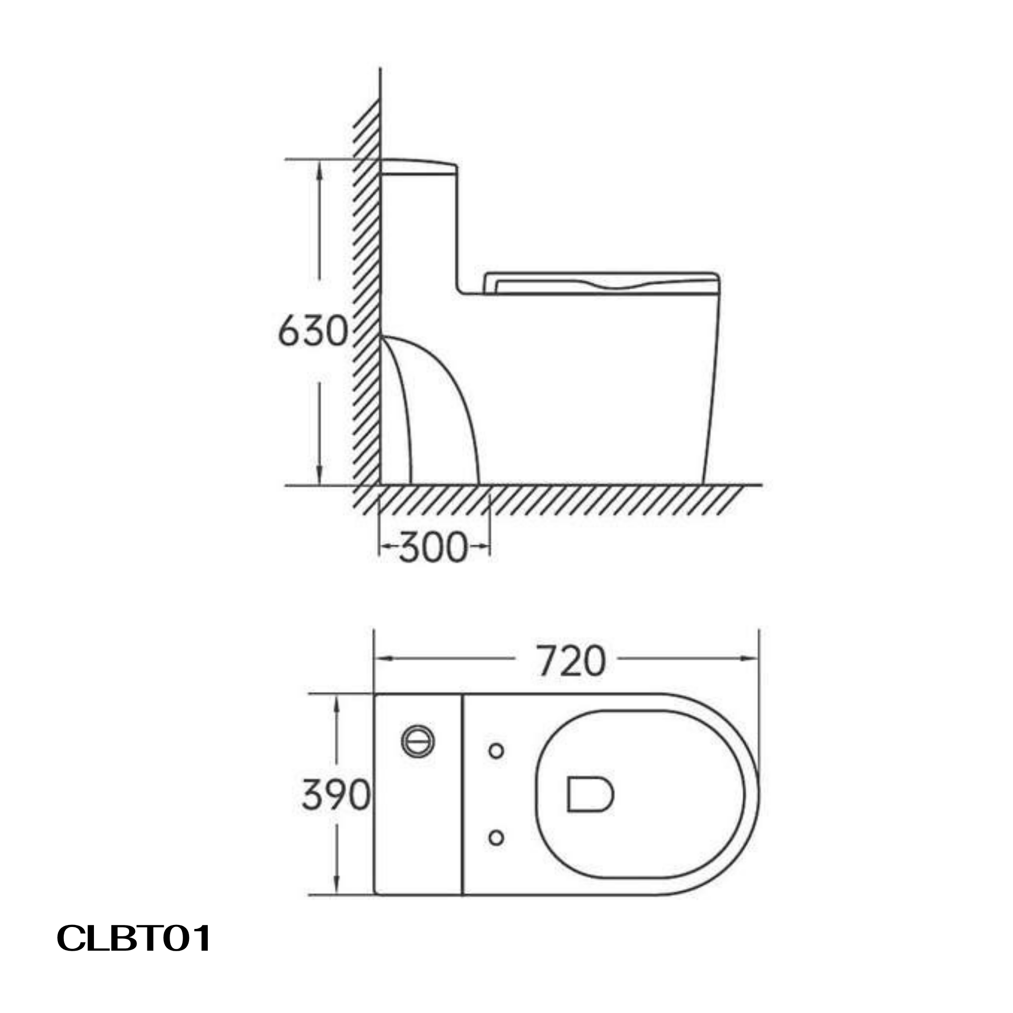 Bồn cầu một khối men Nano Casalux CL/BC01