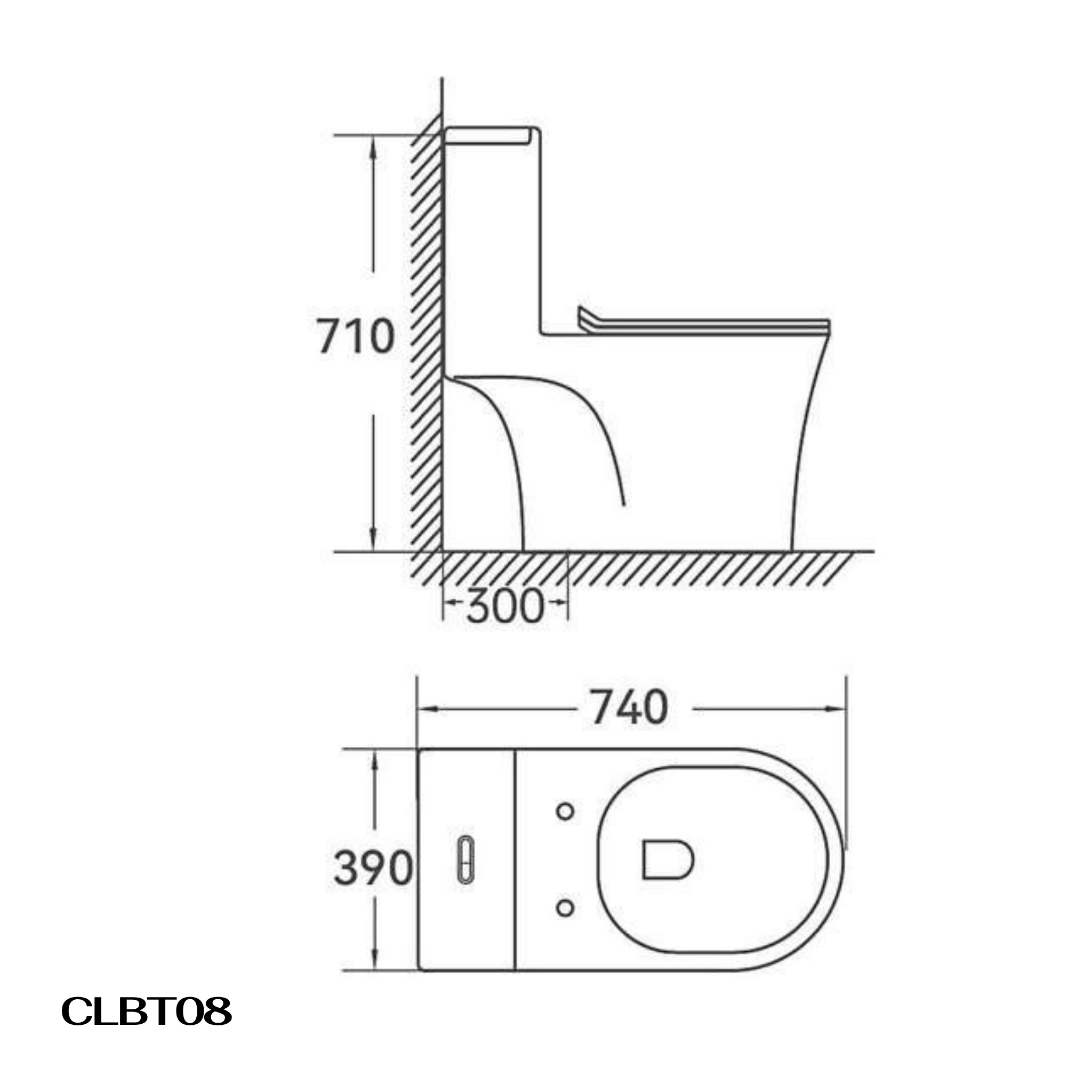 Bồn cầu một khối men Nano Casalux CL/BC08