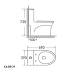 Bồn cầu một khối men Nano Casalux CL/BC09