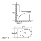 Bồn cầu một khối men Nano Casalux CL/BC10