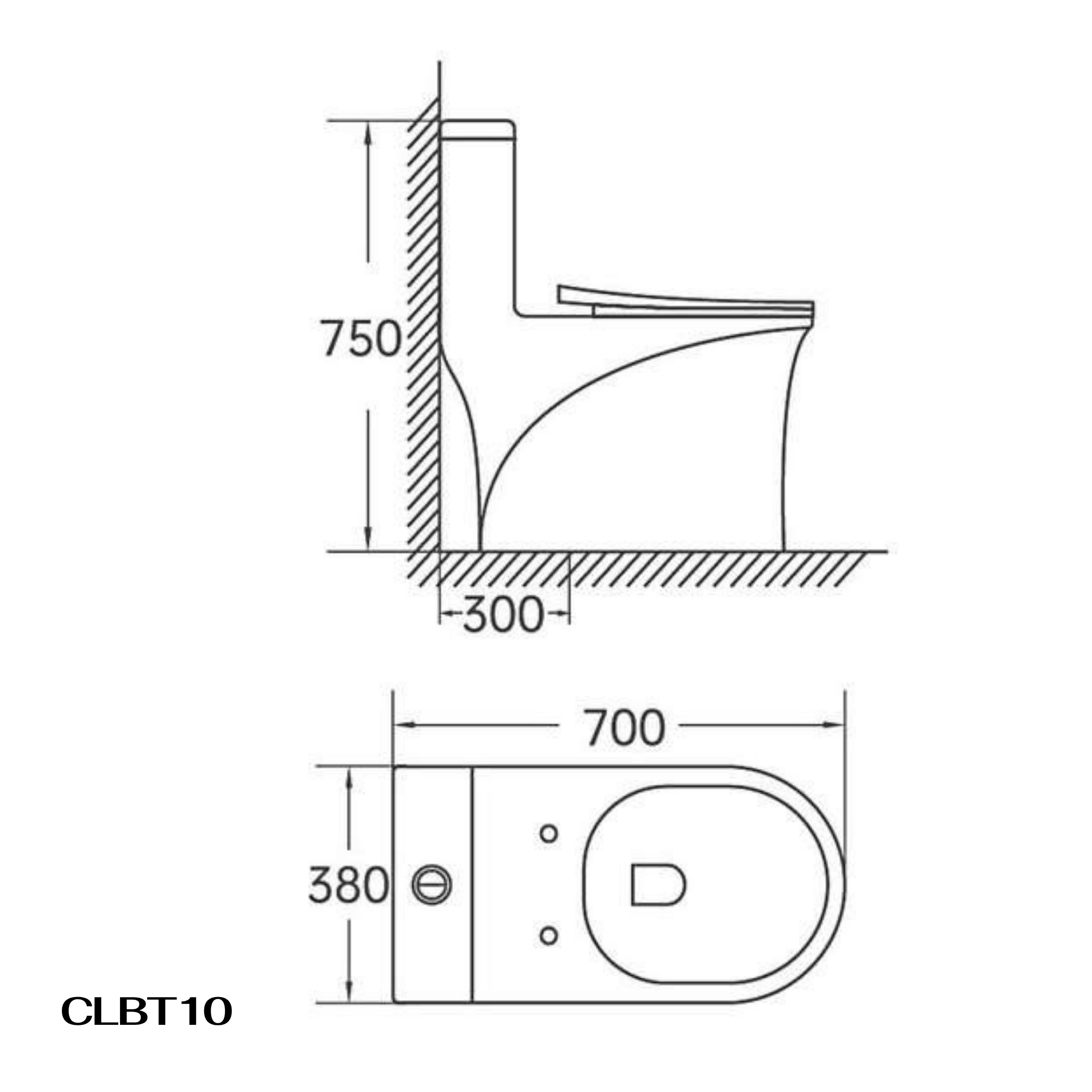 Bồn cầu một khối men Nano Casalux CL/BC10