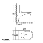 Bồn cầu một khối men Nano Casalux CL/BC11.1