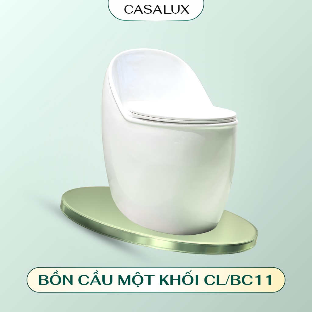 Bồn cầu trứng một khối Casalux men sứ Nano CL/BC11