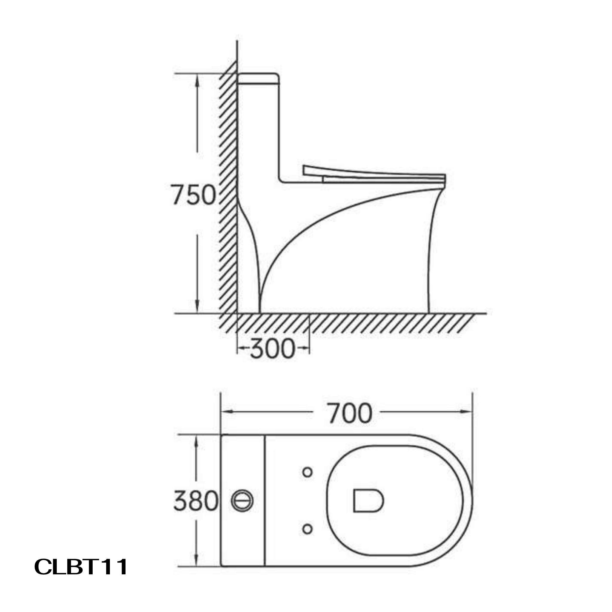 Bồn cầu trứng một khối Casalux men sứ Nano CL/BC11