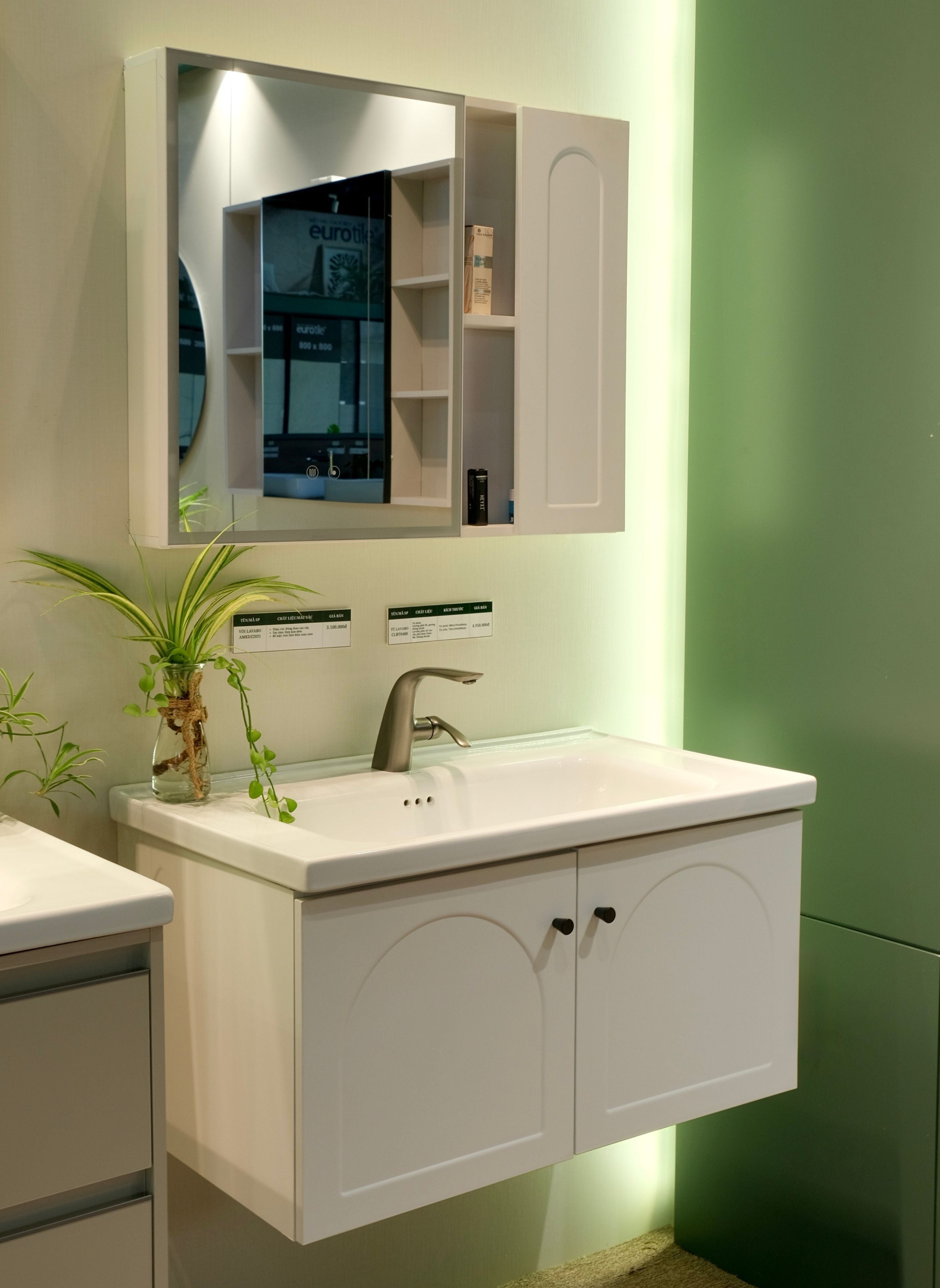 Bộ tủ phòng tắm nhựa PVC chống nước Casalux CLBT0480