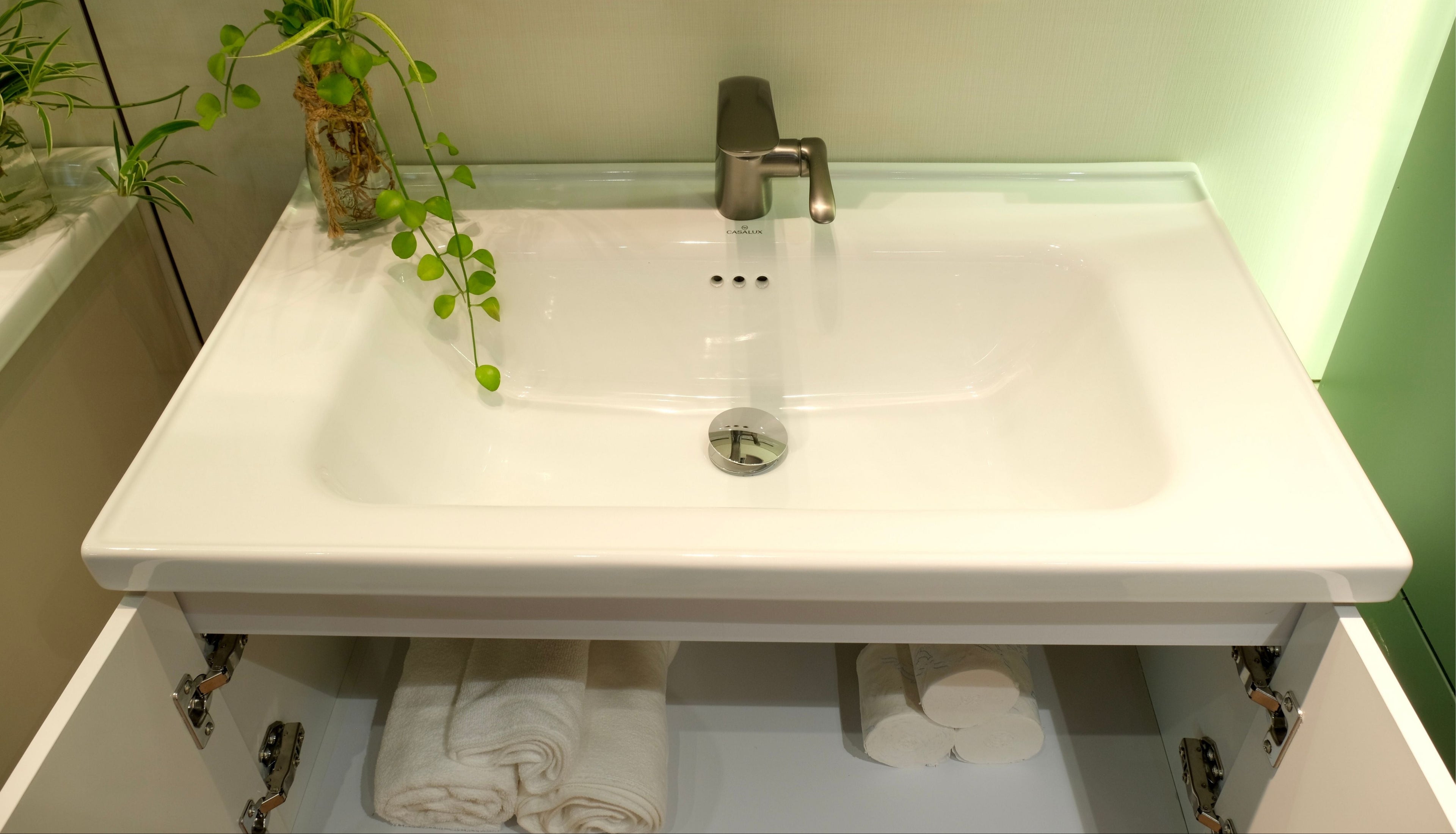 Bộ tủ phòng tắm nhựa PVC chống nước Casalux CLBT0480