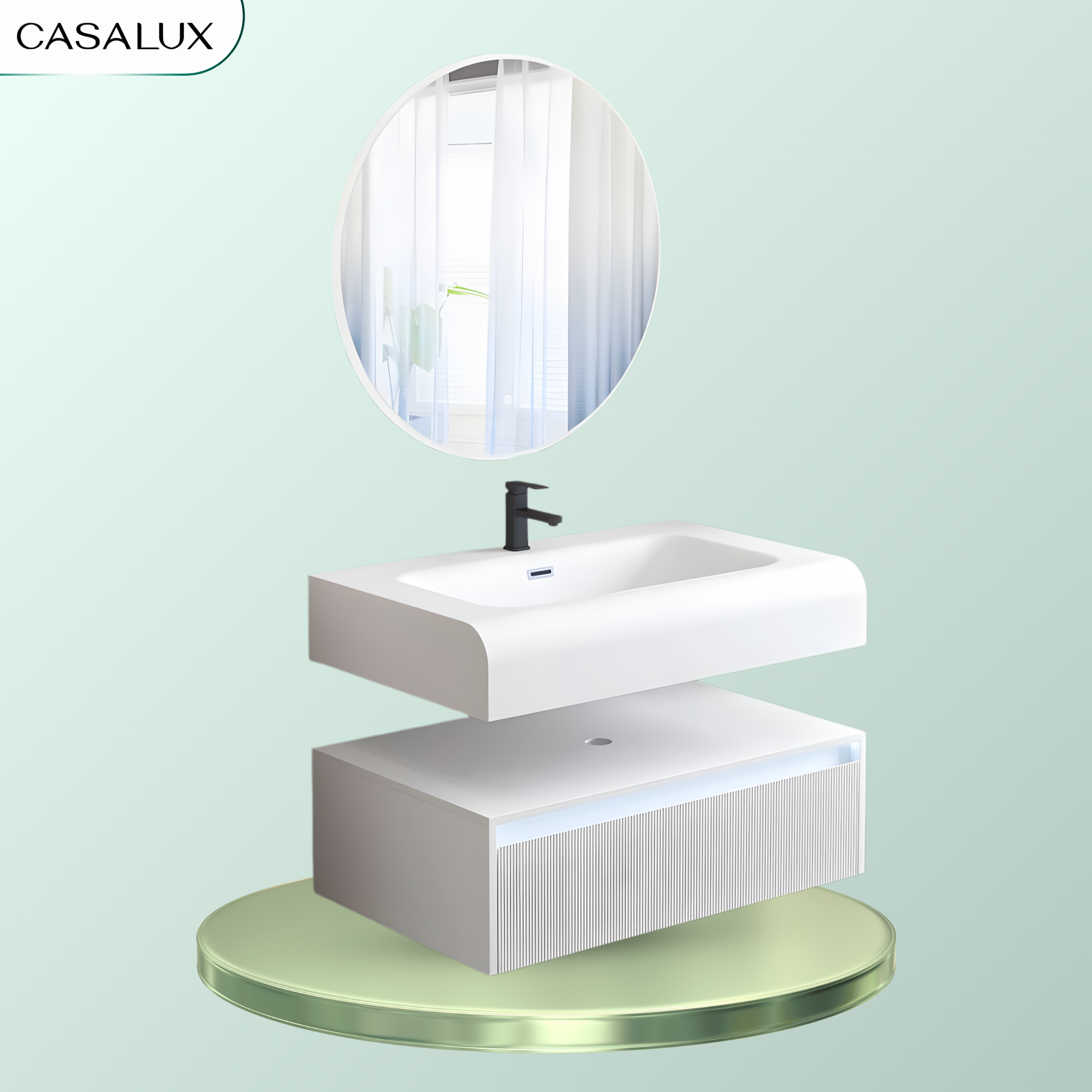 Bộ Tủ Phòng Tắm Nhựa PVC Chống Nước Casalux CLBT05100