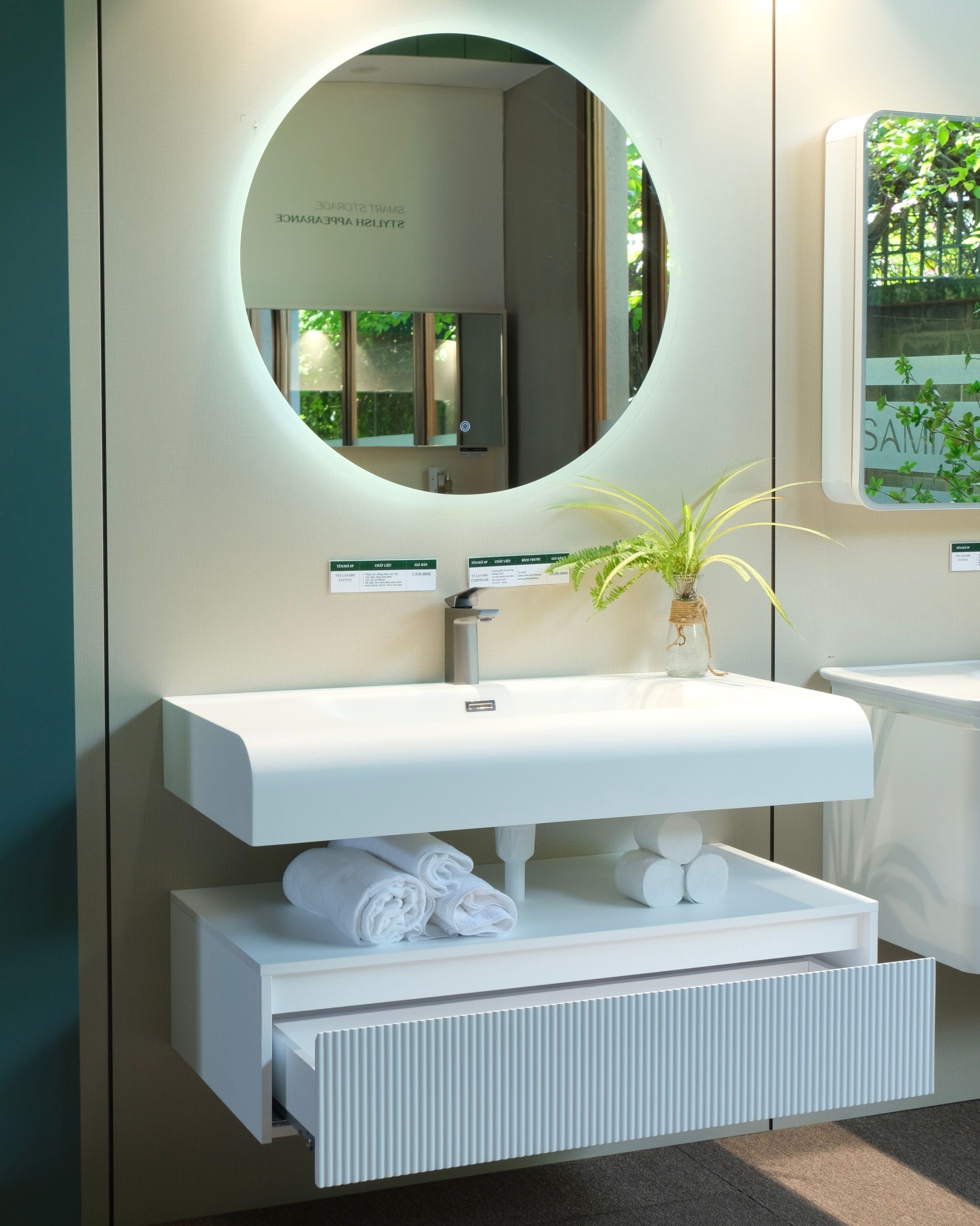 Bộ Tủ Phòng Tắm Nhựa PVC Chống Nước Casalux CLBT05100