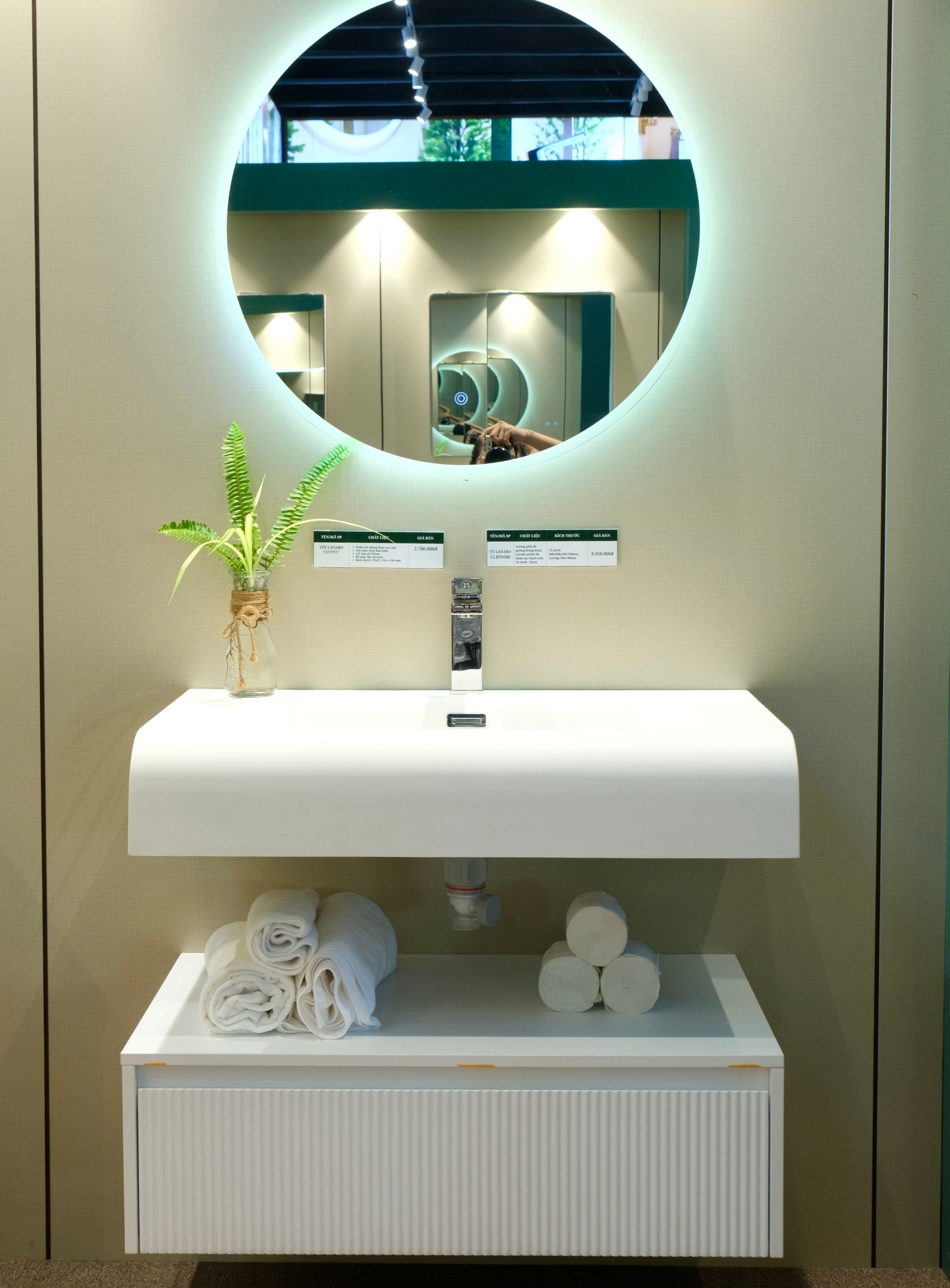 Bộ Tủ Phòng Tắm Nhựa PVC Chống Nước Casalux CLBT0580