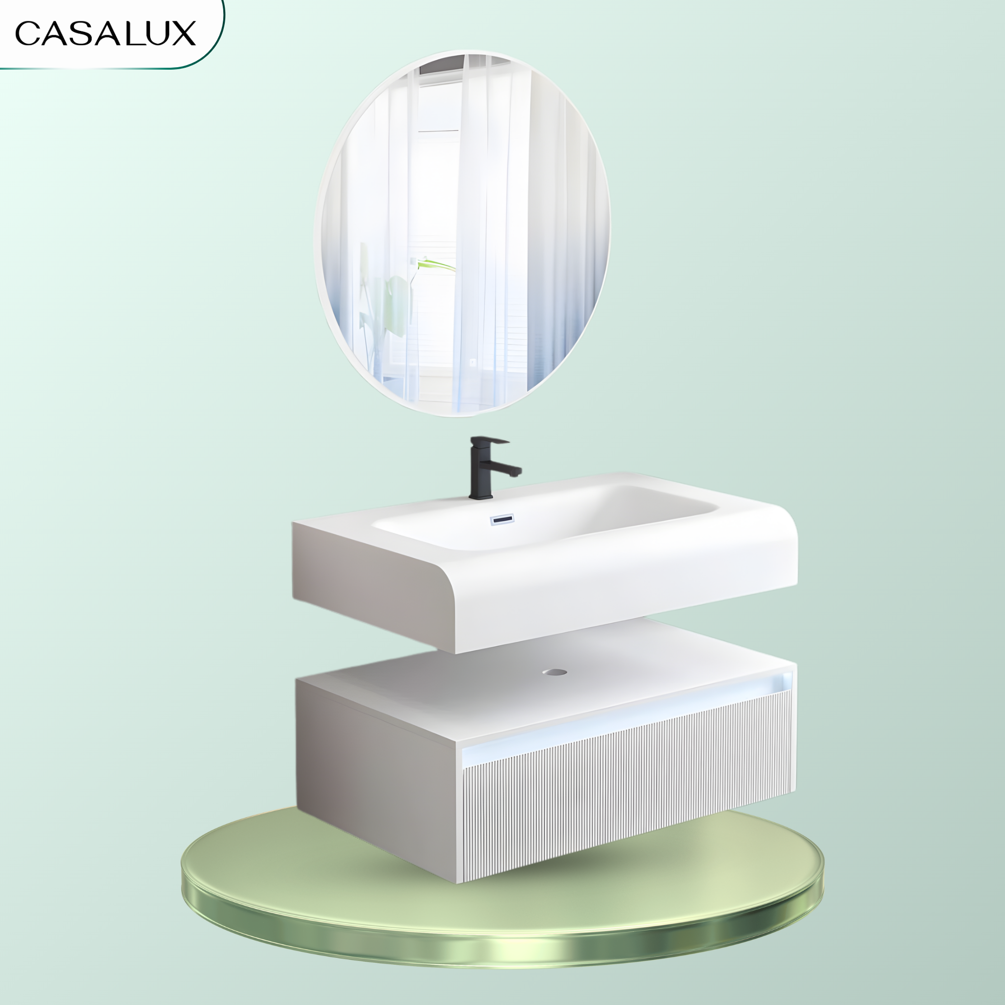 Bộ Tủ Phòng Tắm Nhựa PVC Chống Nước Casalux CLBT0580