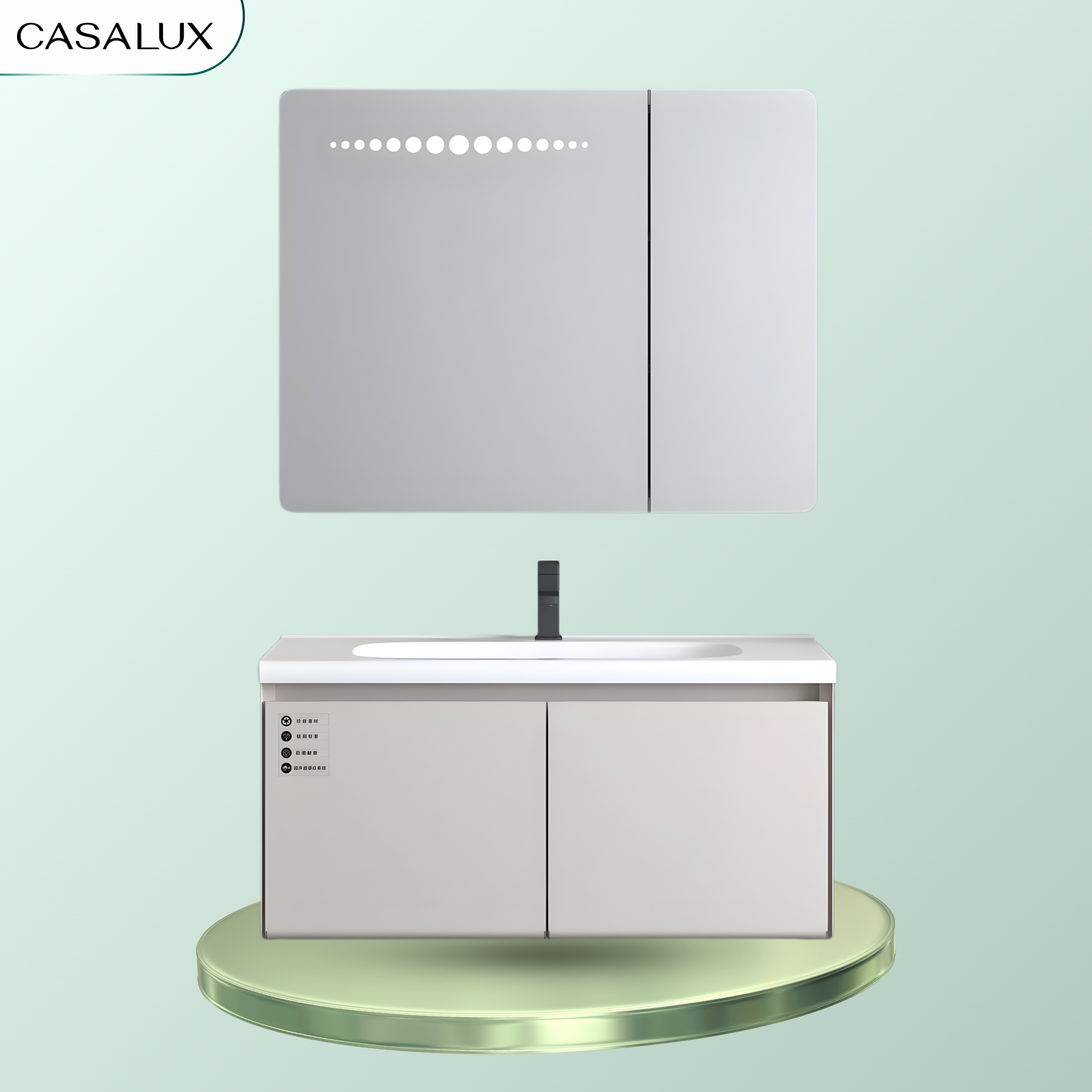 Bộ Tủ Phòng Tắm Nhựa PVC Chống Nước Casalux CLBT0680