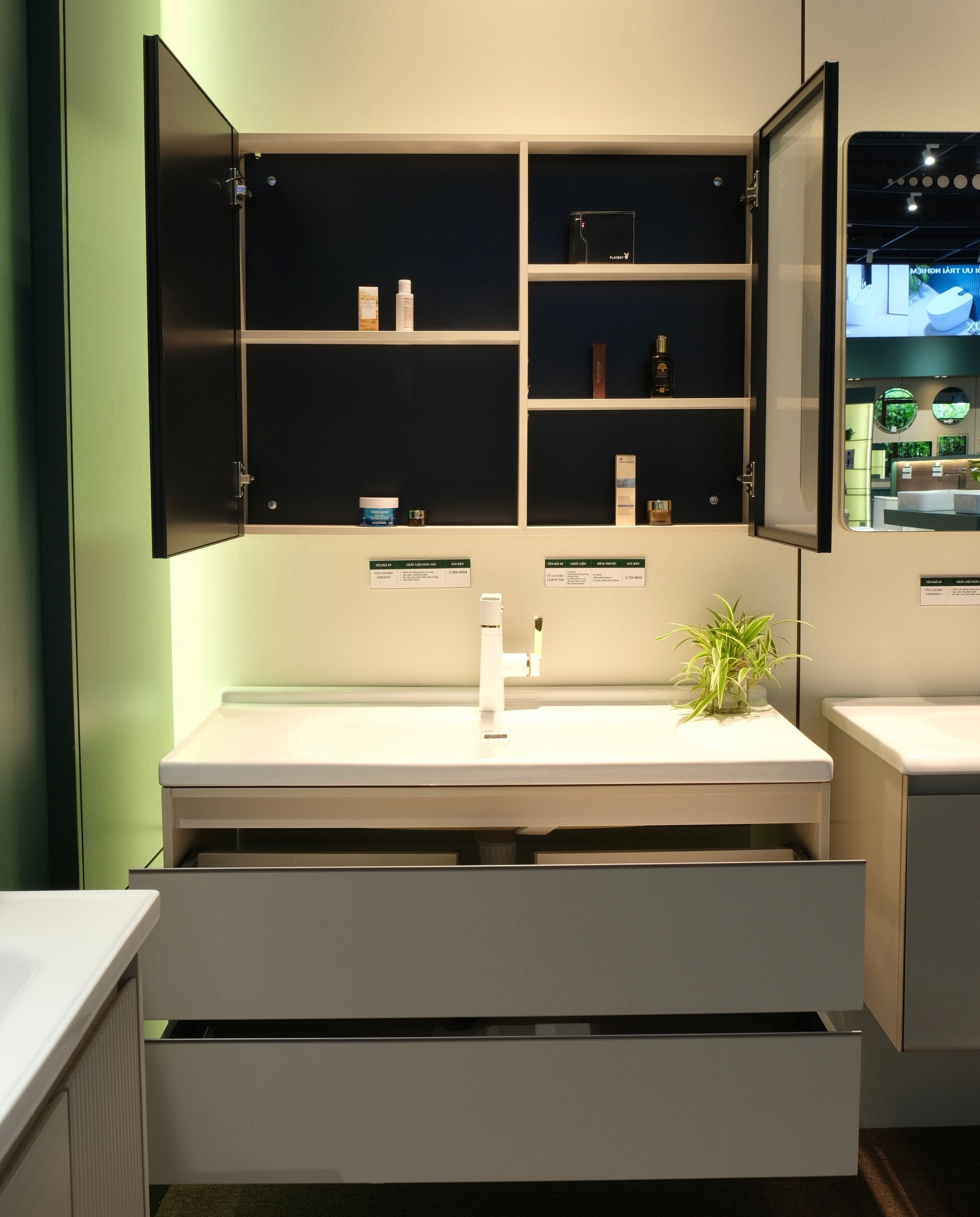 Bộ Tủ Phòng Tắm Nhựa PVC Chống Nước Casalux CLBT07100