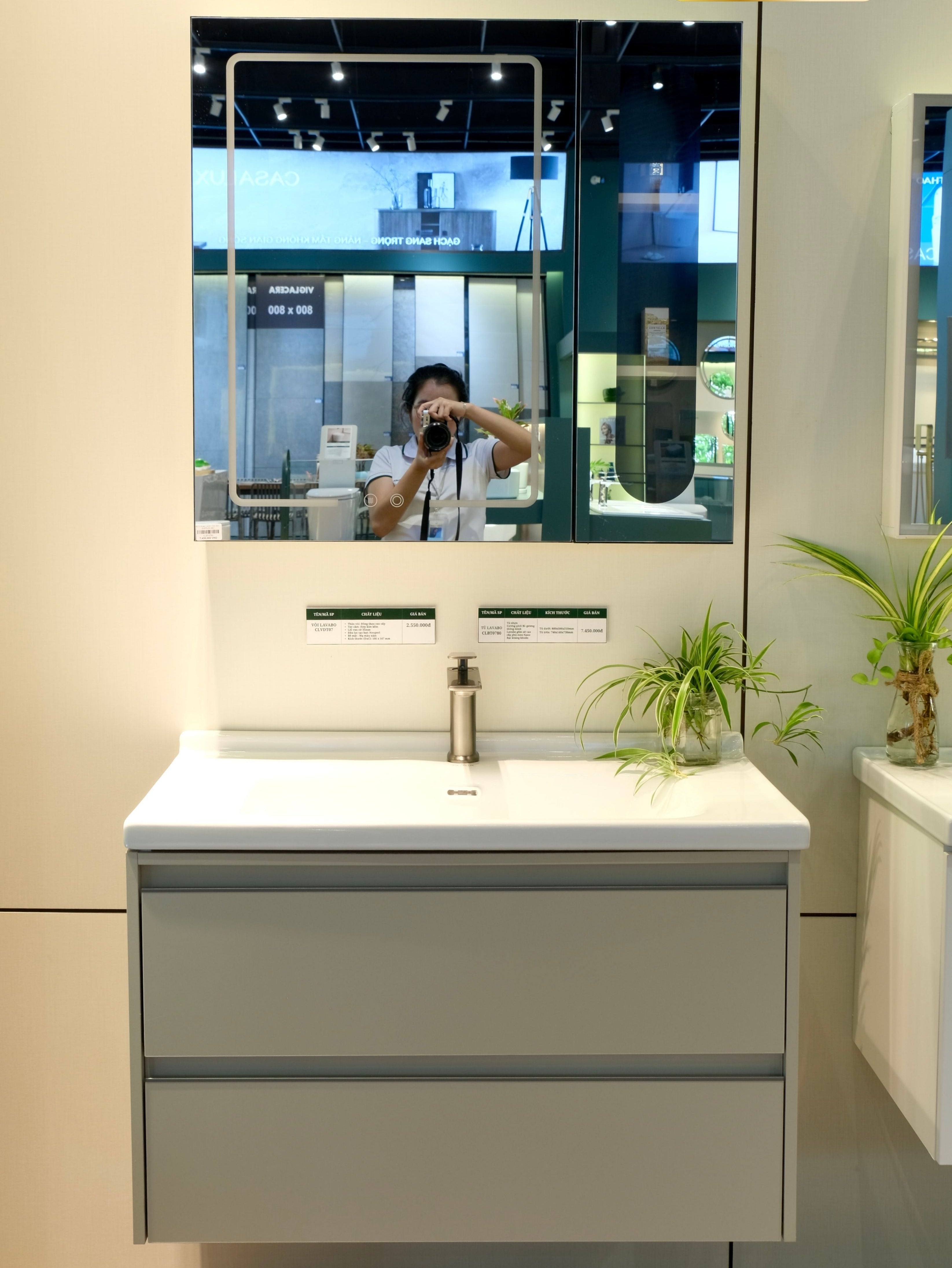 Bộ Tủ Phòng Tắm Nhựa PVC Chống Nước Casalux CLBT0780