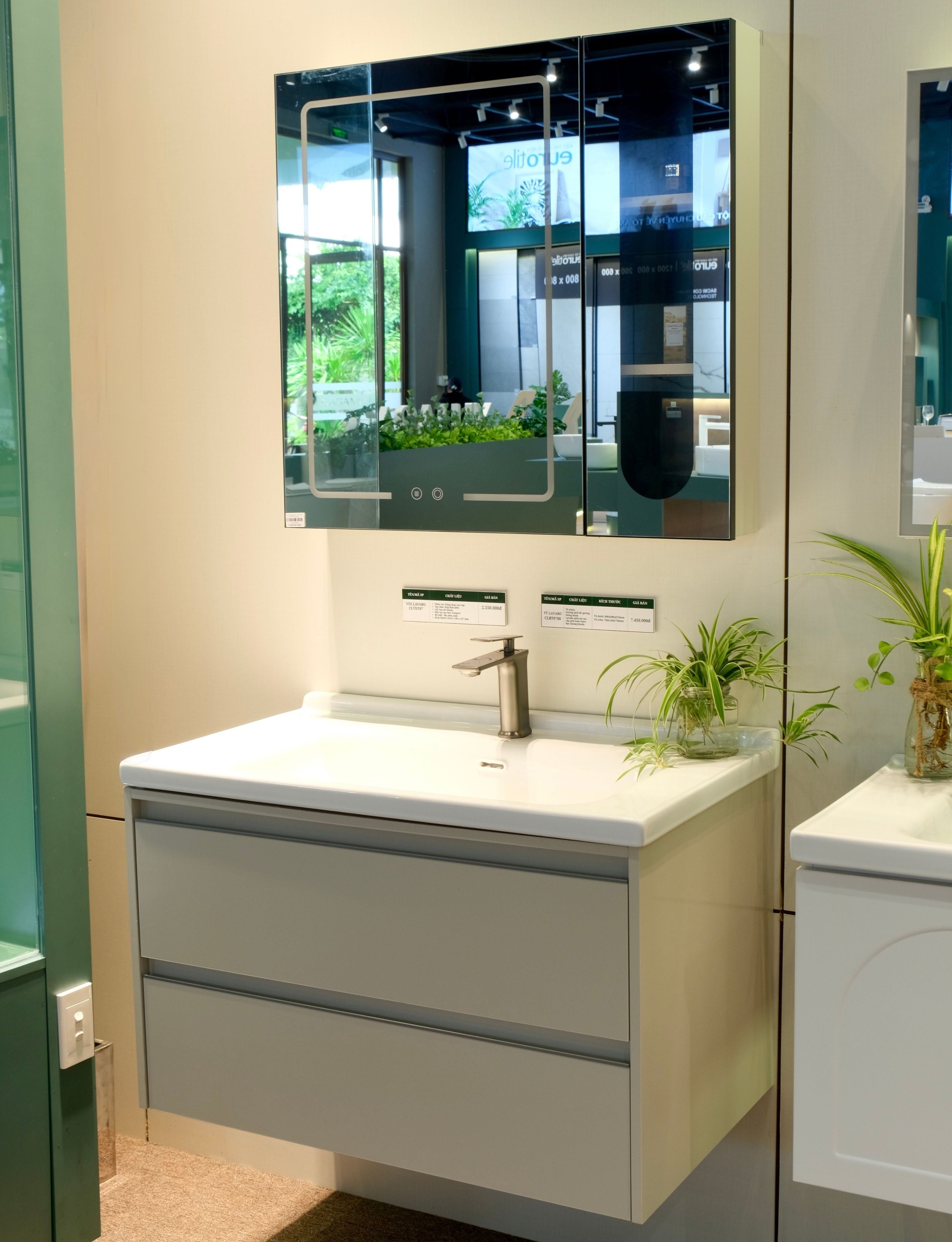 Bộ Tủ Phòng Tắm Nhựa PVC Chống Nước Casalux CLBT0780