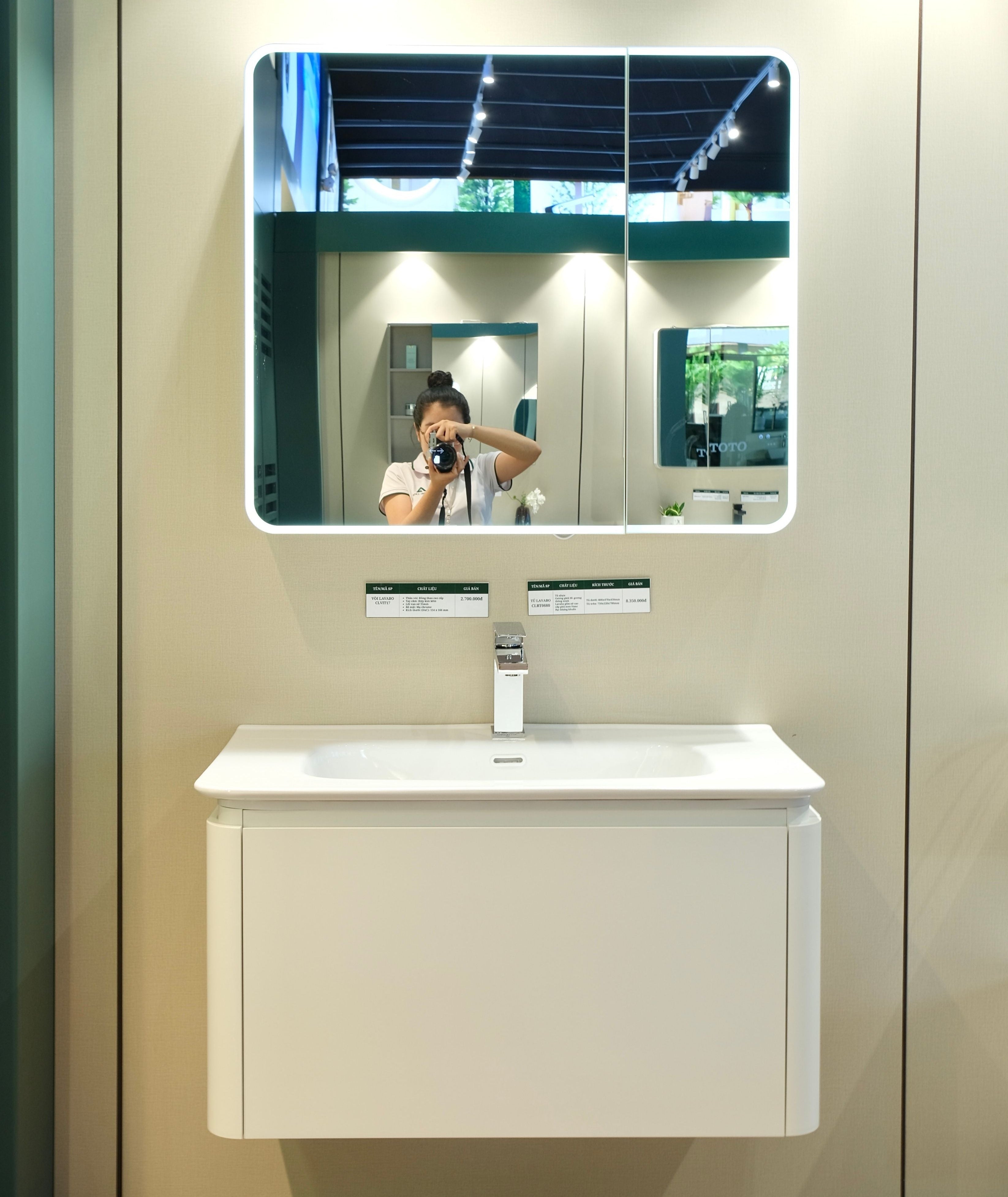 Bộ Tủ Phòng Tắm Nhựa PVC Chống Nước Casalux CLBT0880