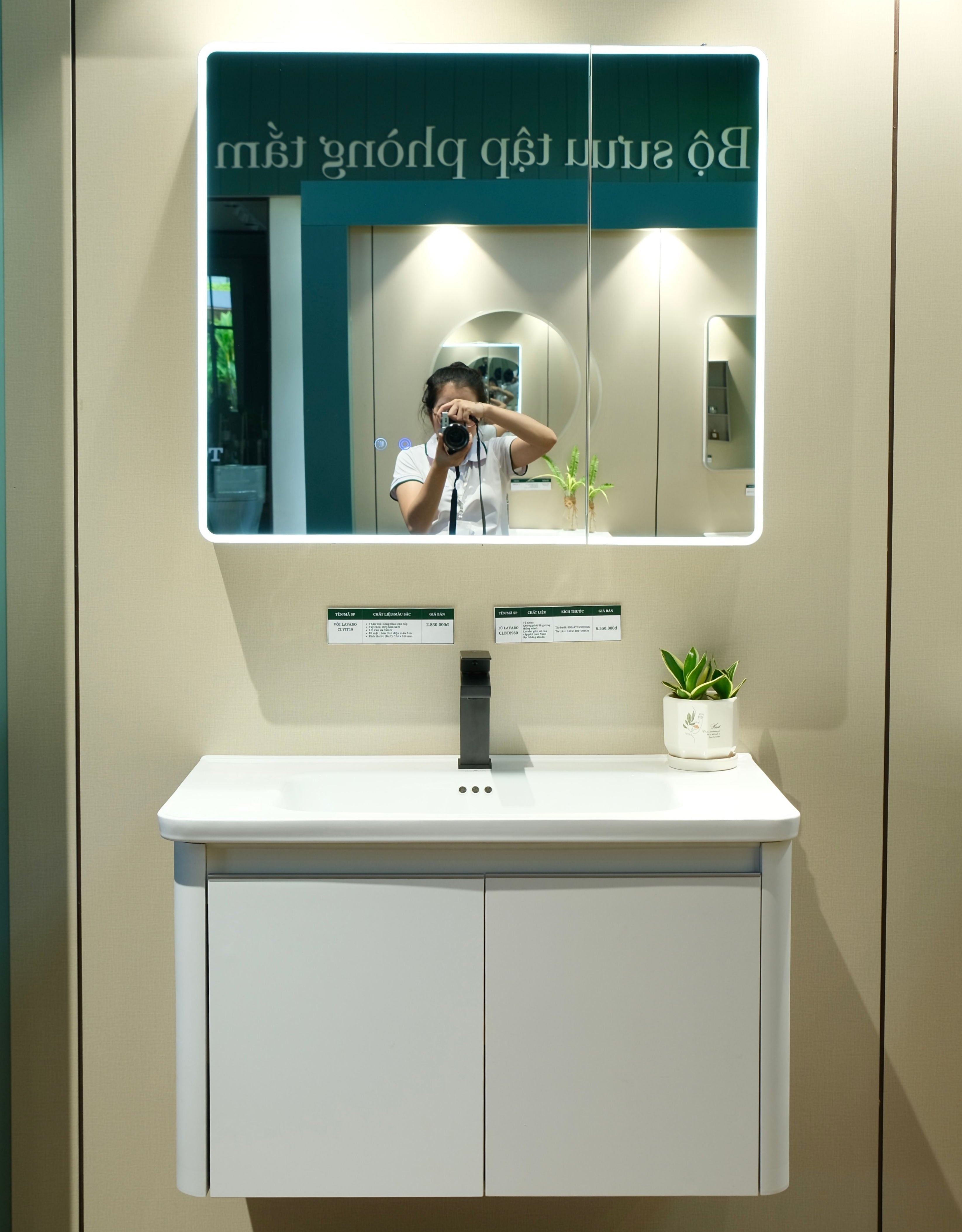 Bộ Tủ Phòng Tắm Nhựa PVC Chống Nước Casalux CLBT0980