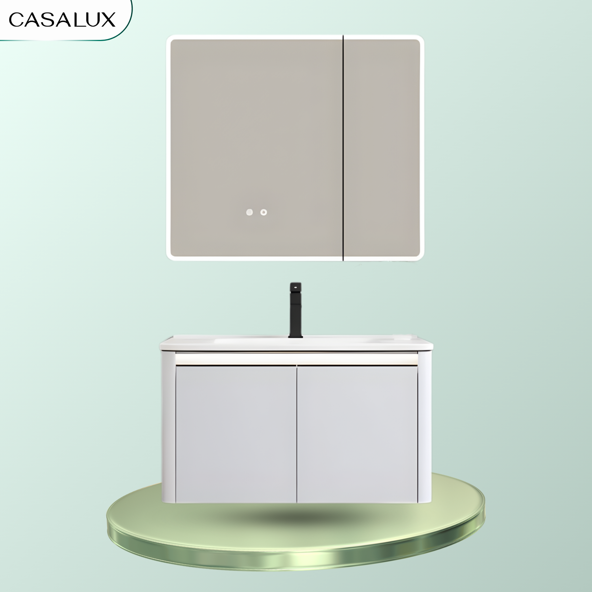 Bộ Tủ Phòng Tắm Nhựa PVC Chống Nước Casalux CLBT0980