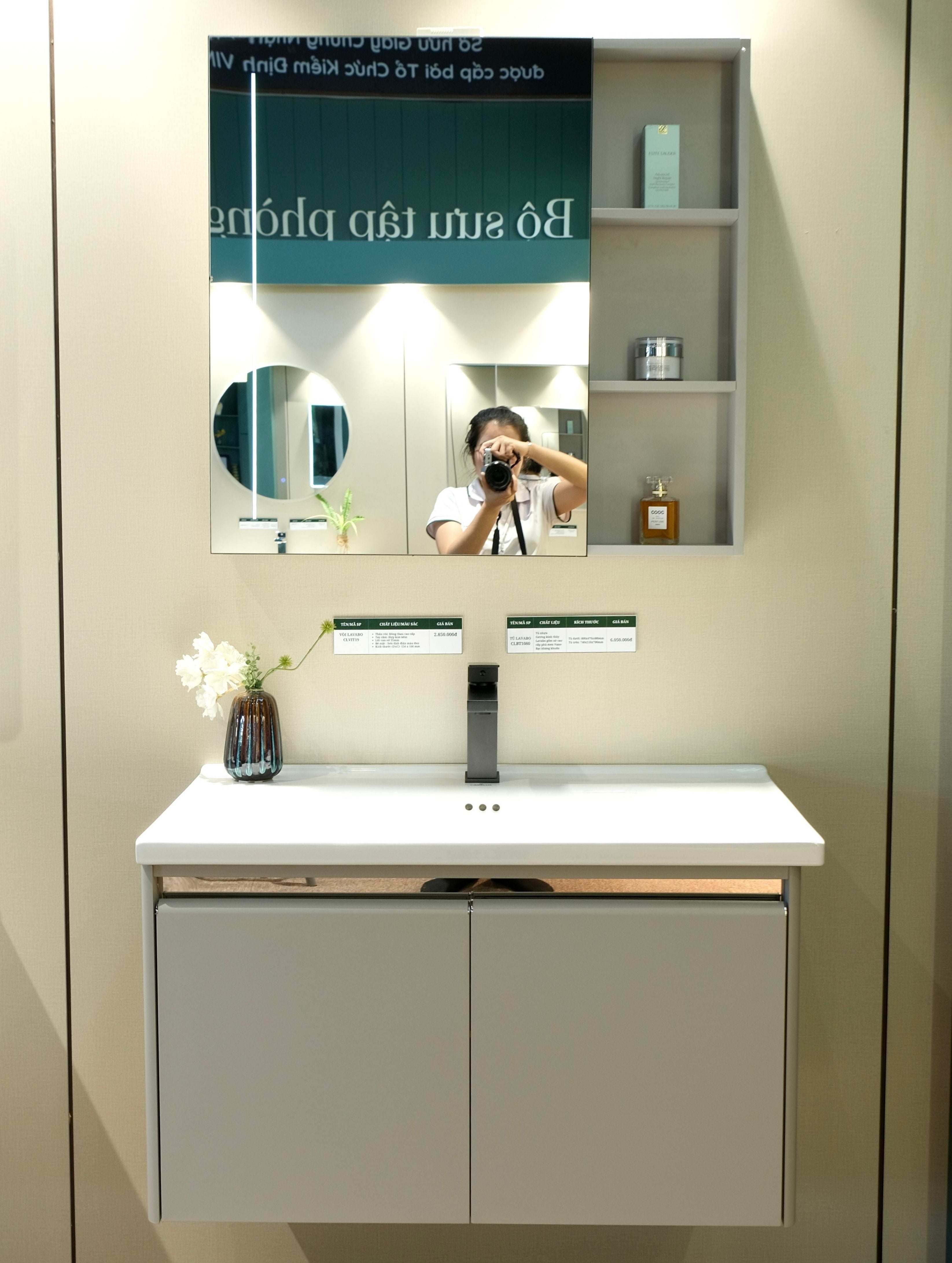 Bộ Tủ Phòng Tắm Nhựa PVC Chống Nước Casalux CLBT1080