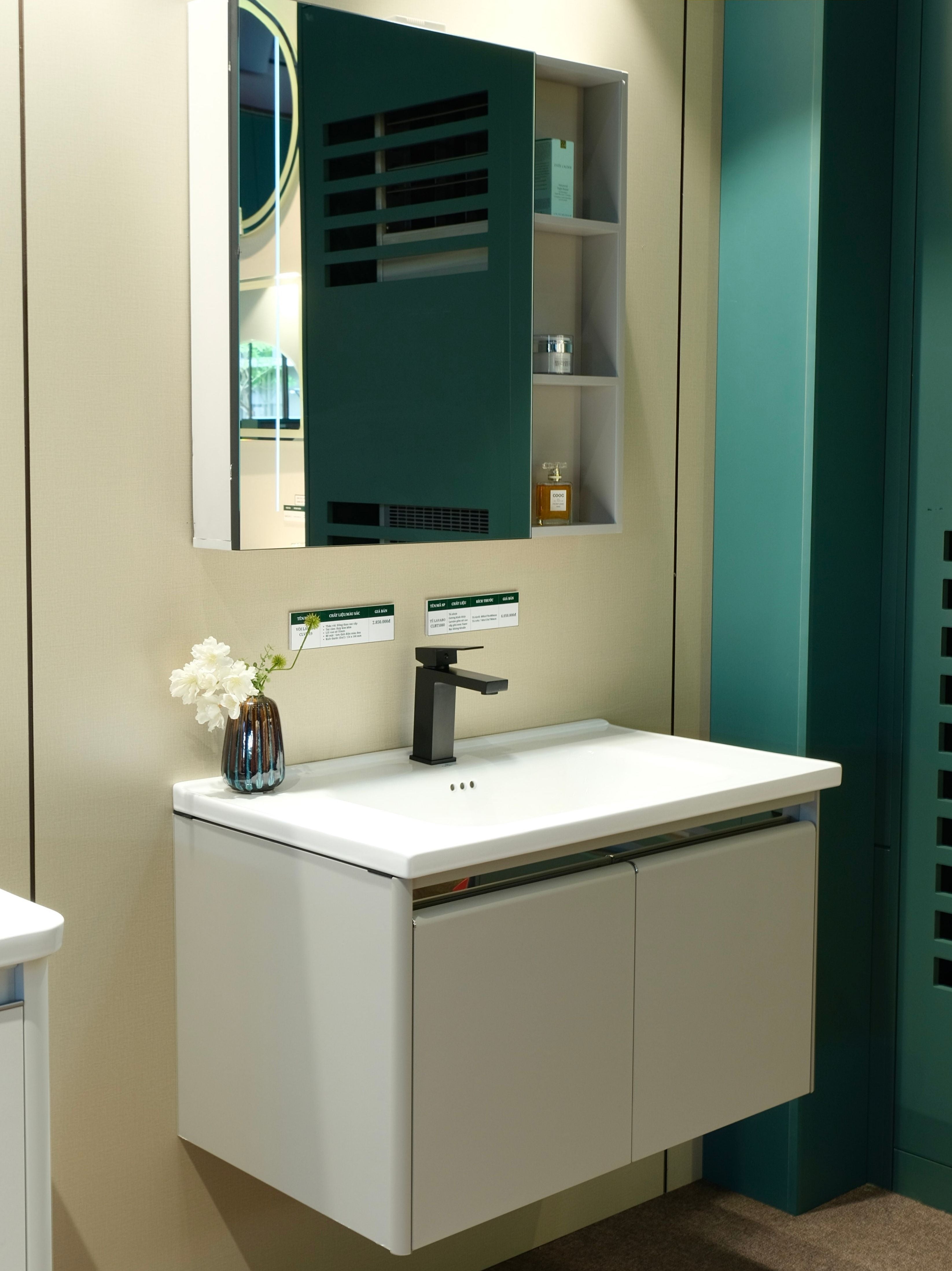 Bộ Tủ Phòng Tắm Nhựa PVC Chống Nước Casalux CLBT1080