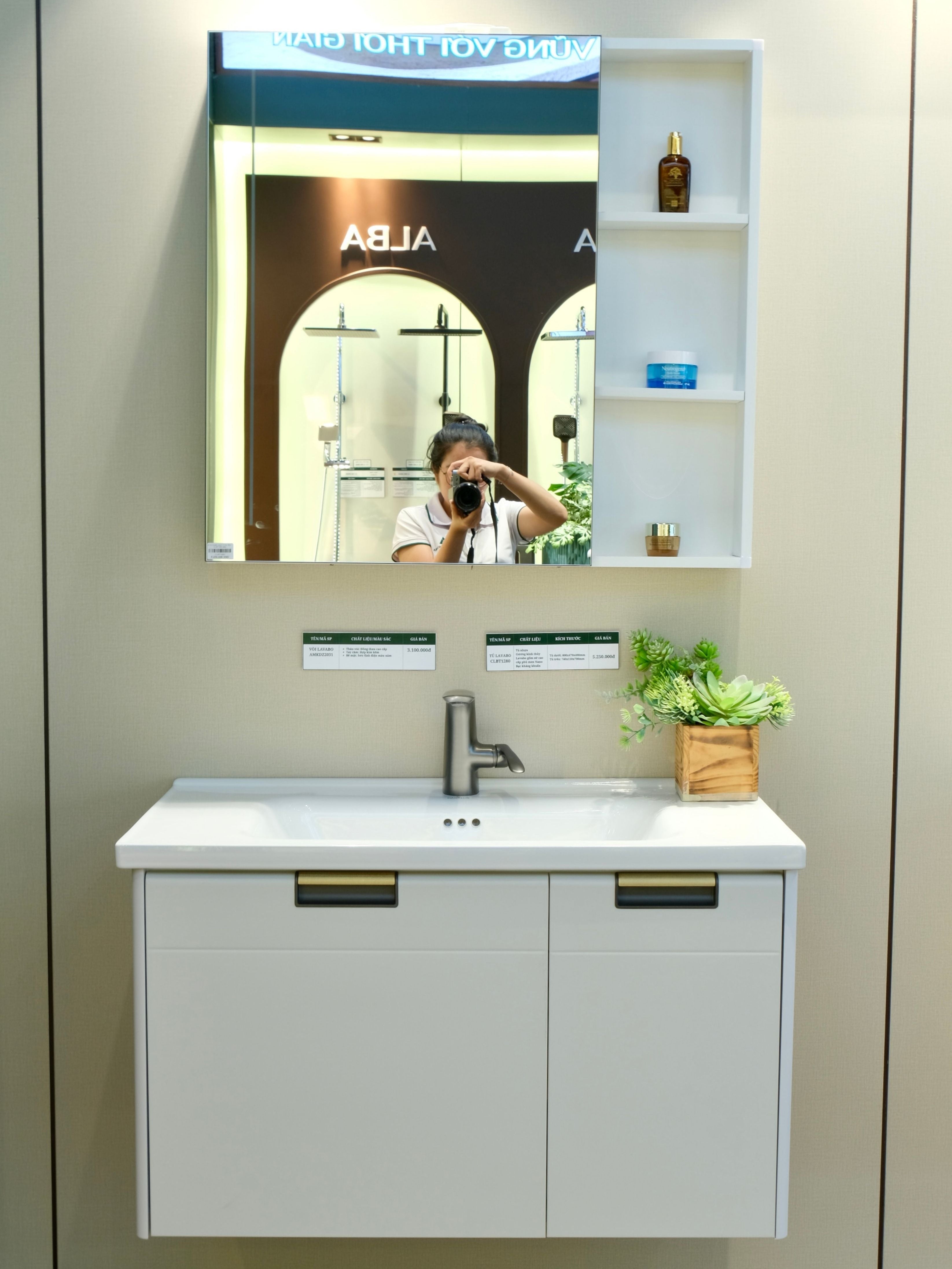 Bộ Tủ Phòng Tắm Nhựa PVC Chống Nước Casalux CLBT1280