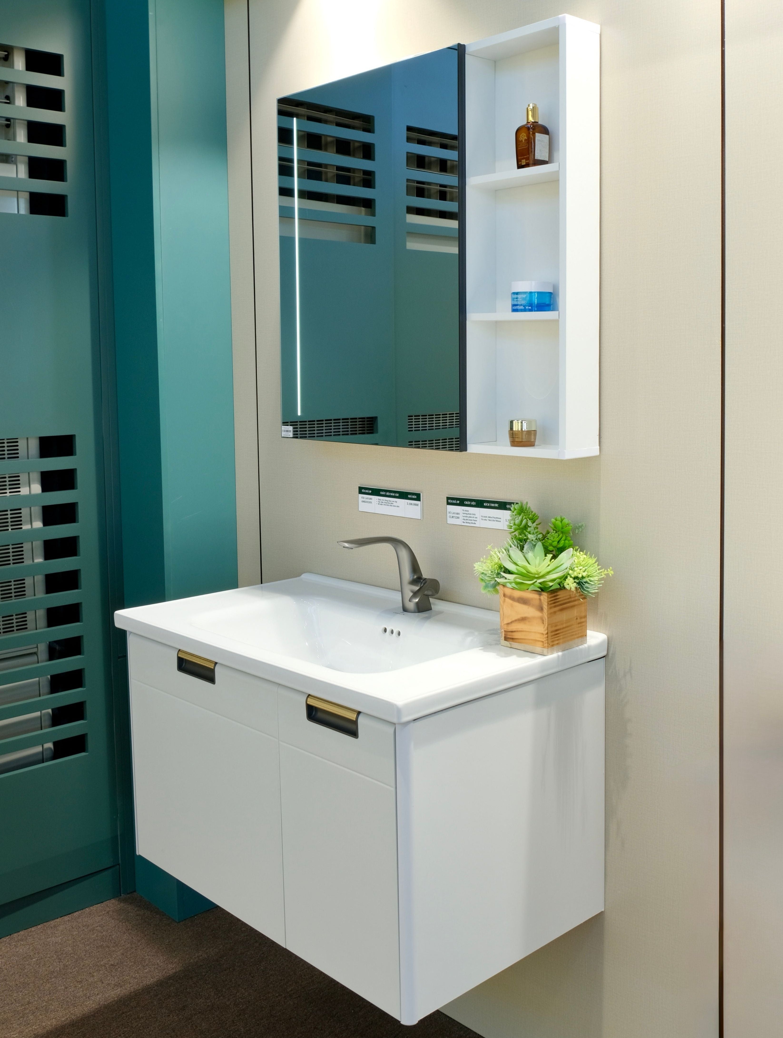 Bộ Tủ Phòng Tắm Nhựa PVC Chống Nước Casalux CLBT1280