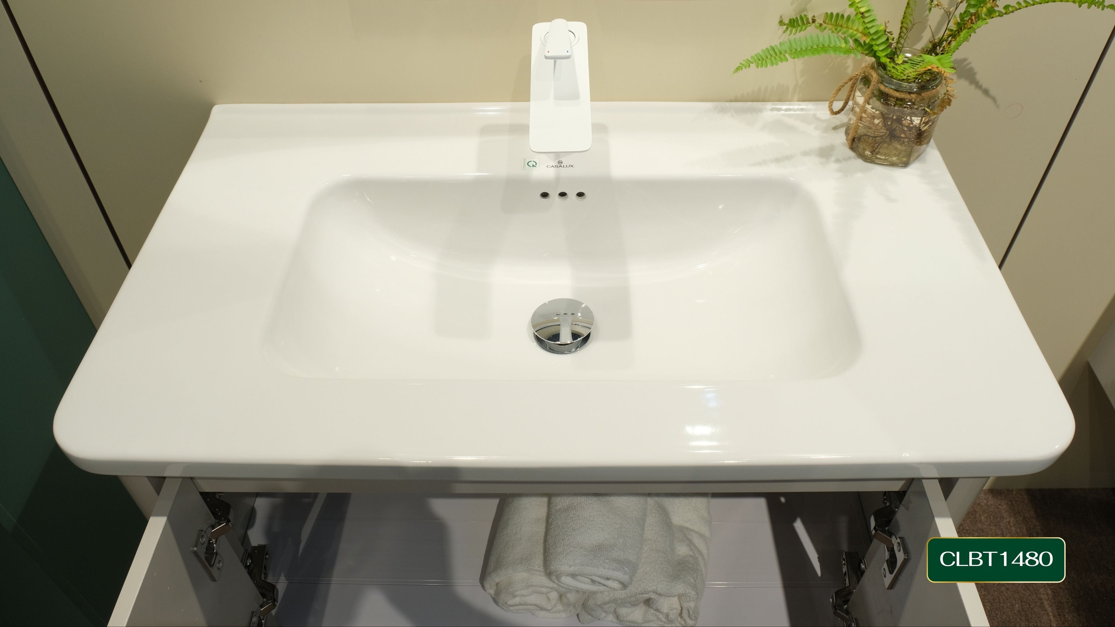 Bộ Tủ Phòng Tắm Nhựa PVC Chống Nước Casalux CLBT1480