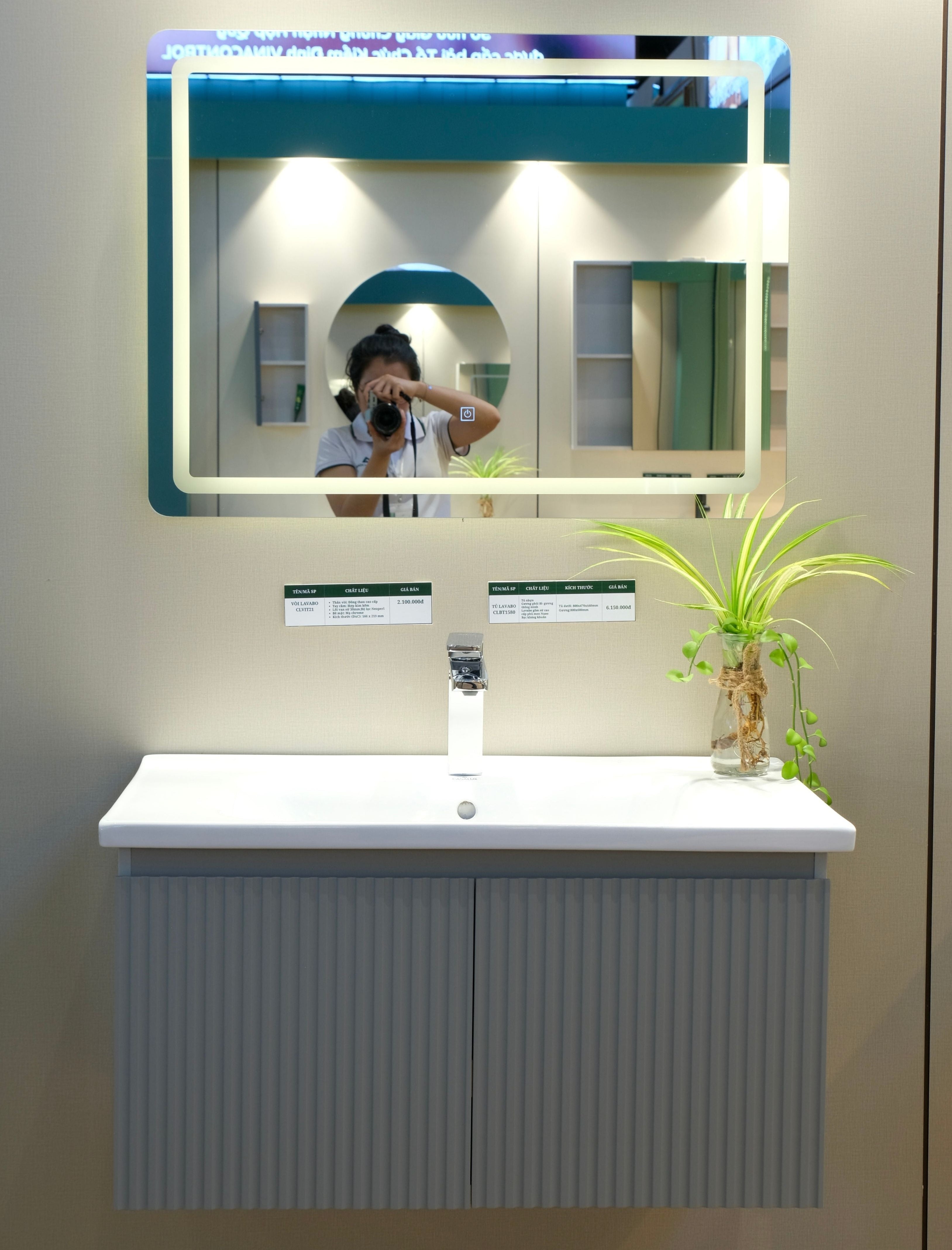 Bộ Tủ Phòng Tắm Nhựa PVC Chống Nước Casalux CLBT1580