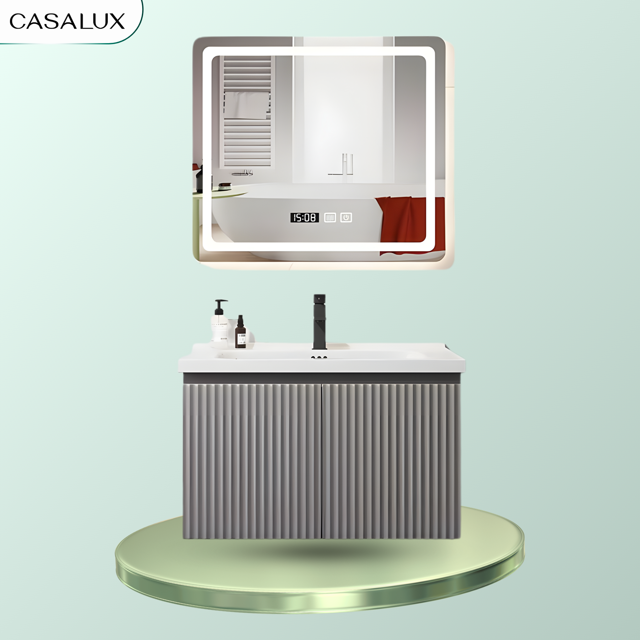 Bộ Tủ Phòng Tắm Nhựa PVC Chống Nước Casalux CLBT1580