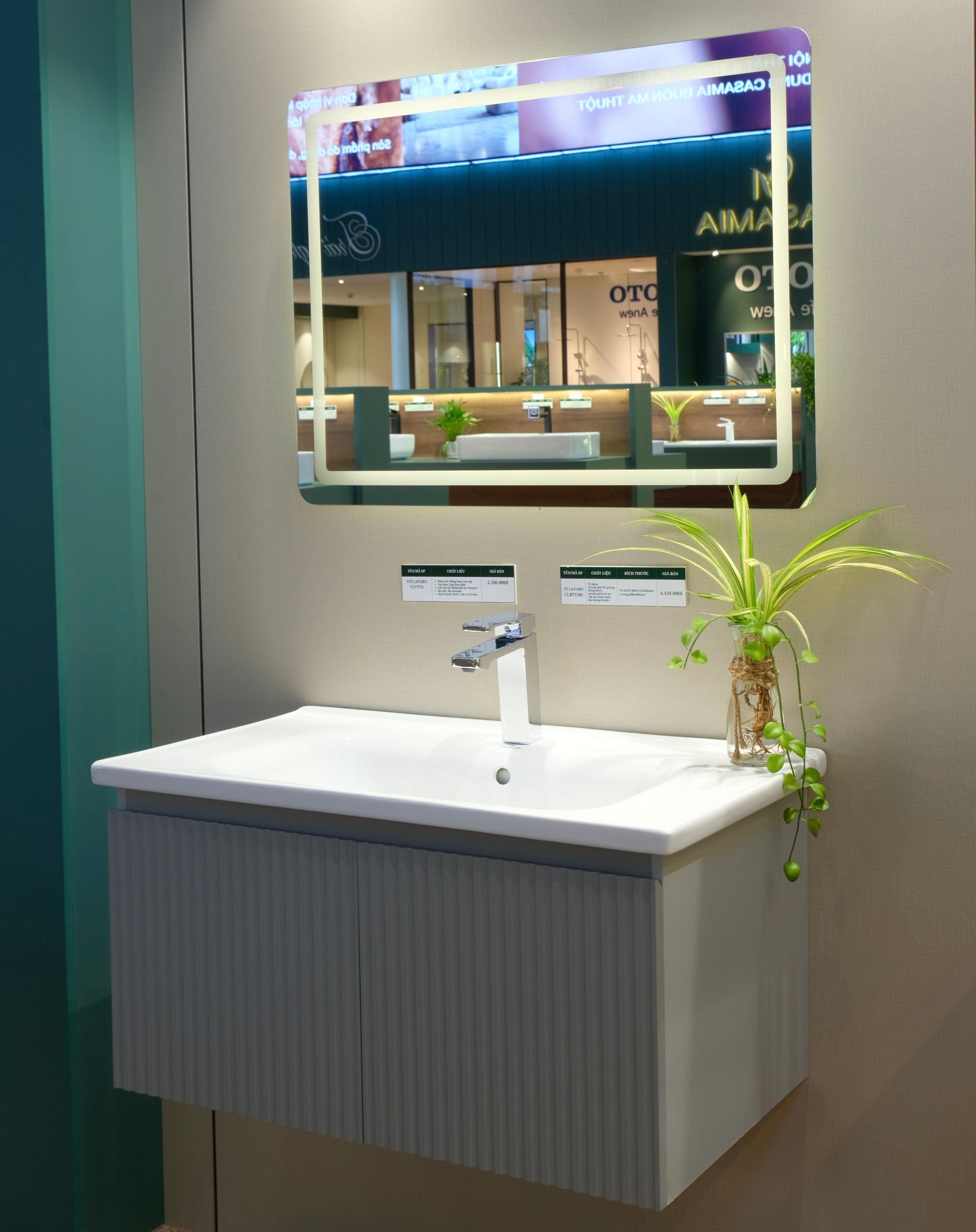 Bộ Tủ Phòng Tắm Nhựa PVC Chống Nước Casalux CLBT1580