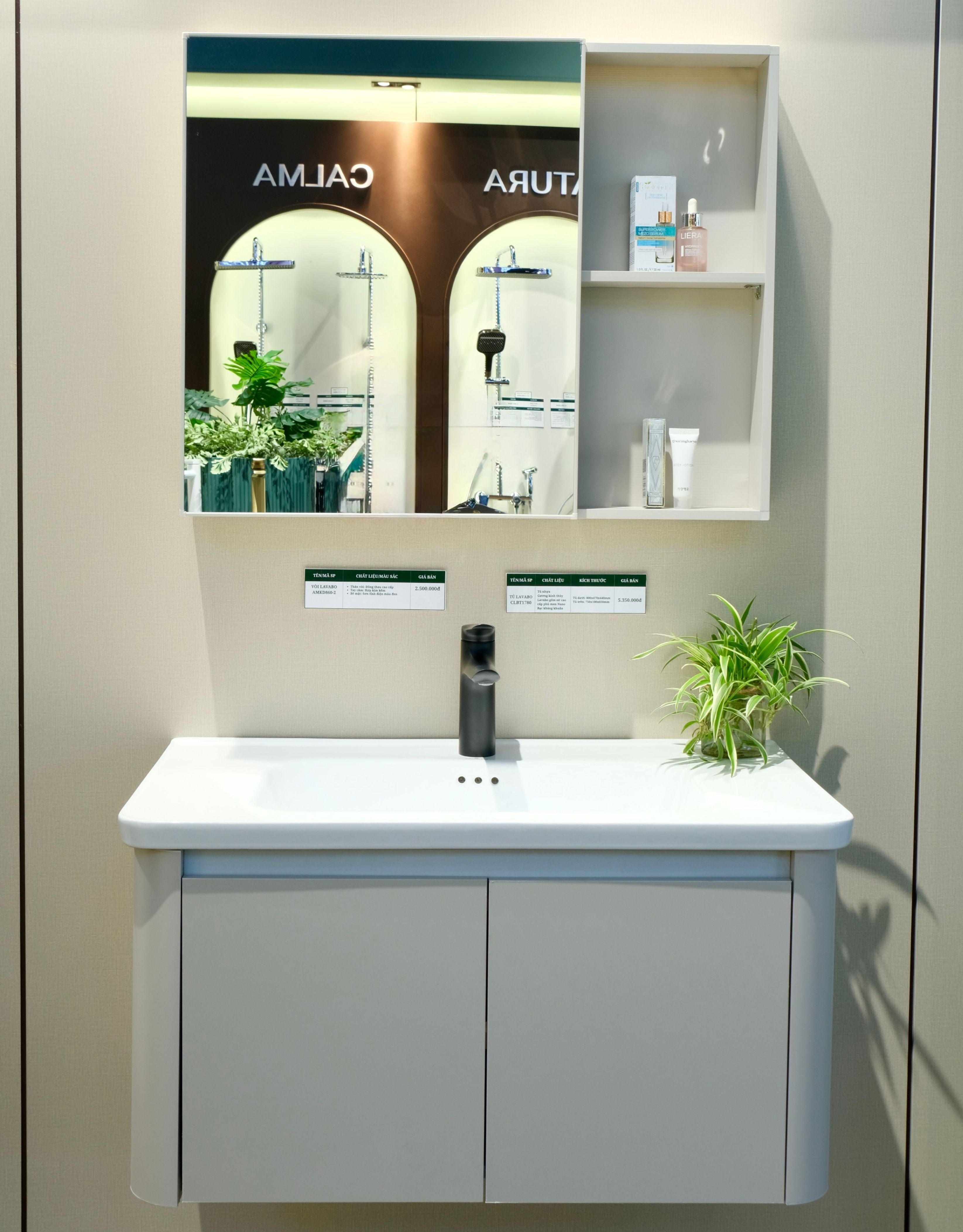 Bộ Tủ Phòng Tắm Nhựa PVC Chống Nước Casalux CLBT1780