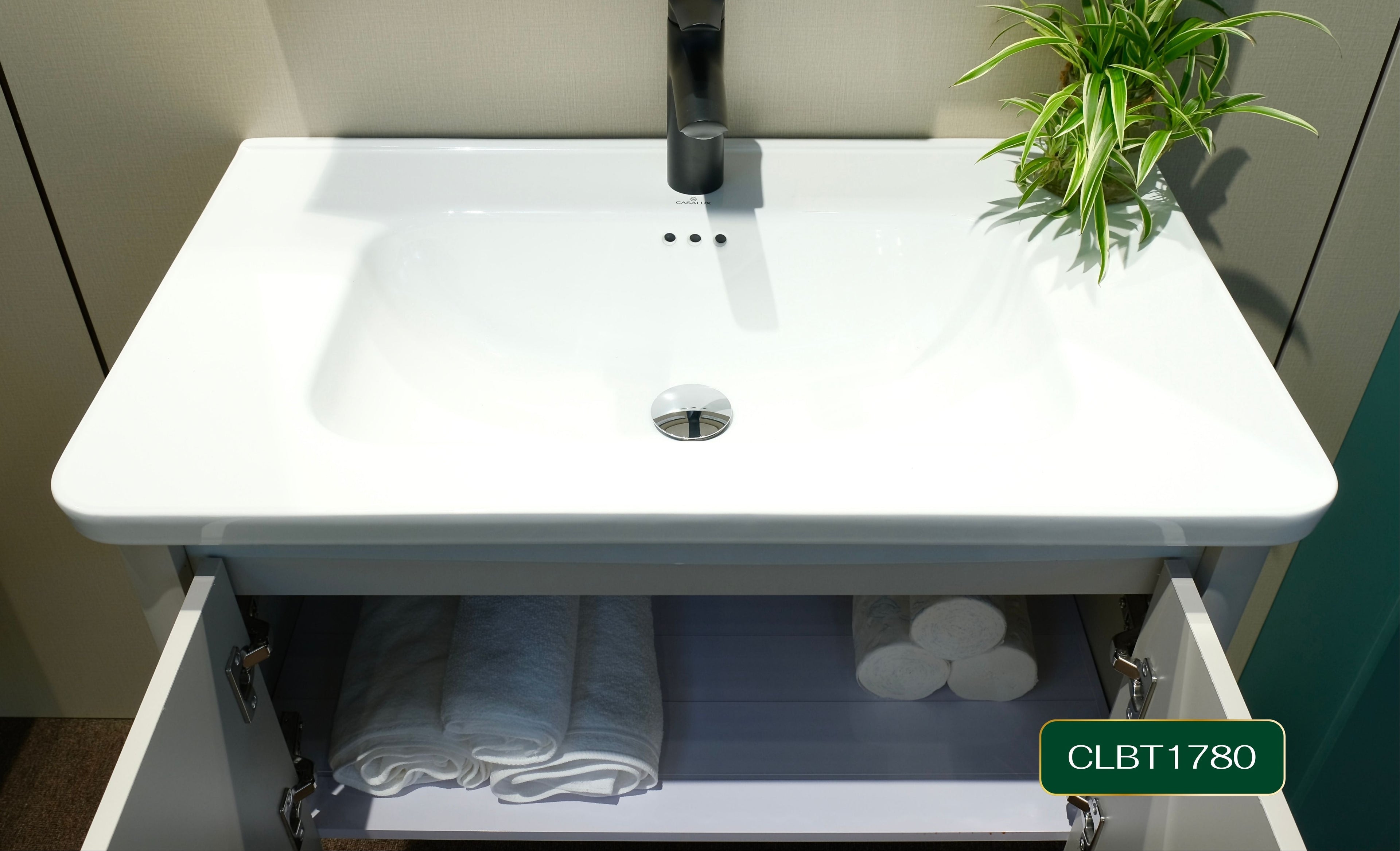 Bộ Tủ Phòng Tắm Nhựa PVC Chống Nước Casalux CLBT1780