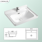 Chậu Lavabo Casalux đặt bàn CL/CR07
