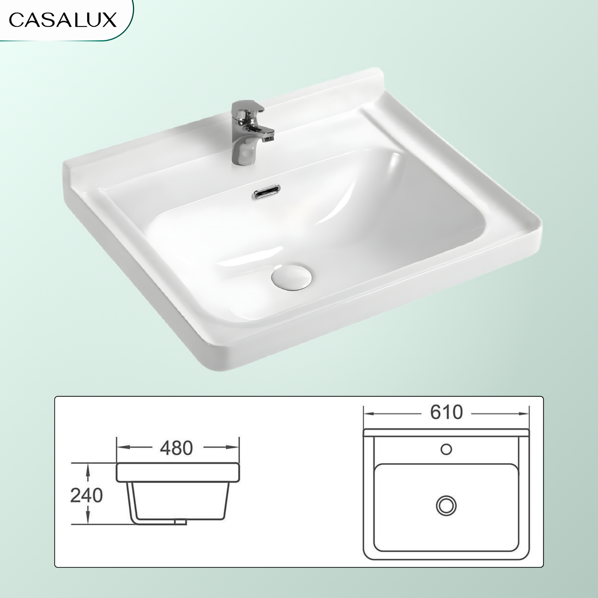 Chậu Lavabo Casalux đặt bàn CL/CR07