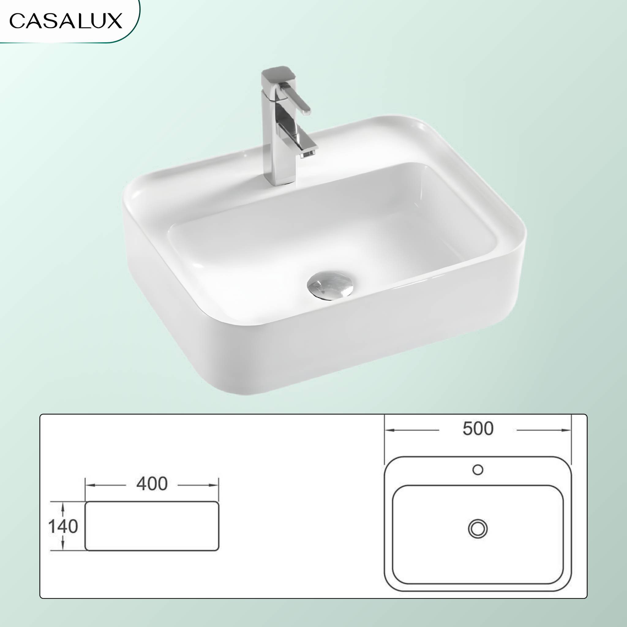 Chậu Lavabo Casalux đặt bàn CL/CR09