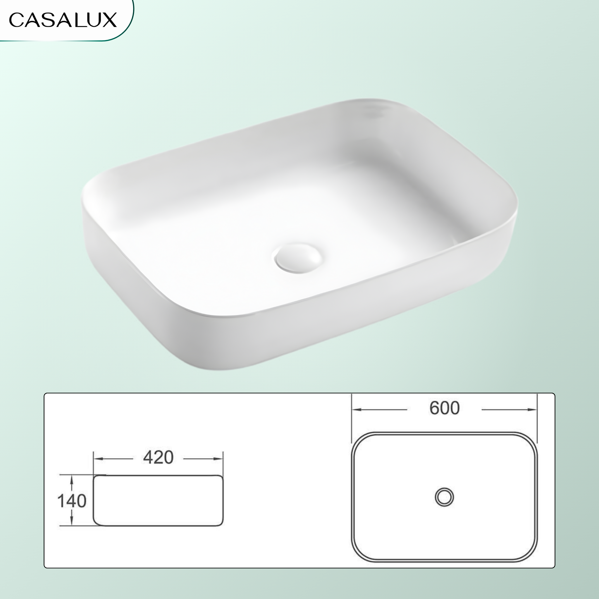 Chậu Lavabo Casalux đặt bàn CL/CR10