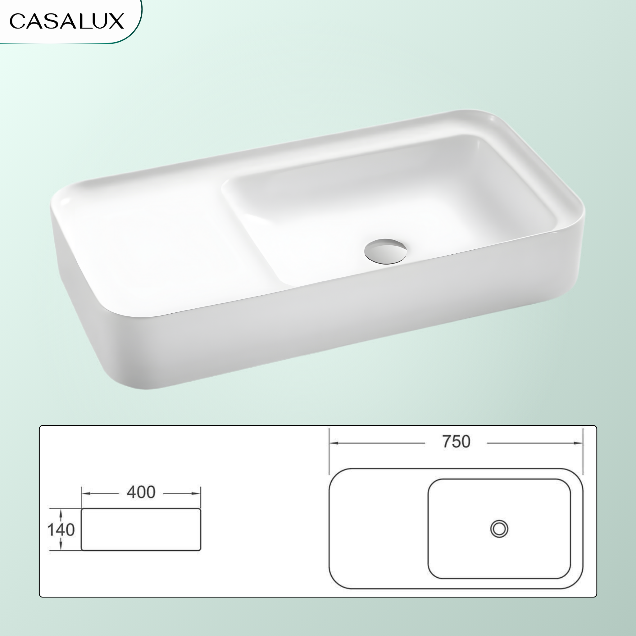 Chậu Lavabo Casalux đặt bàn CL/CR11