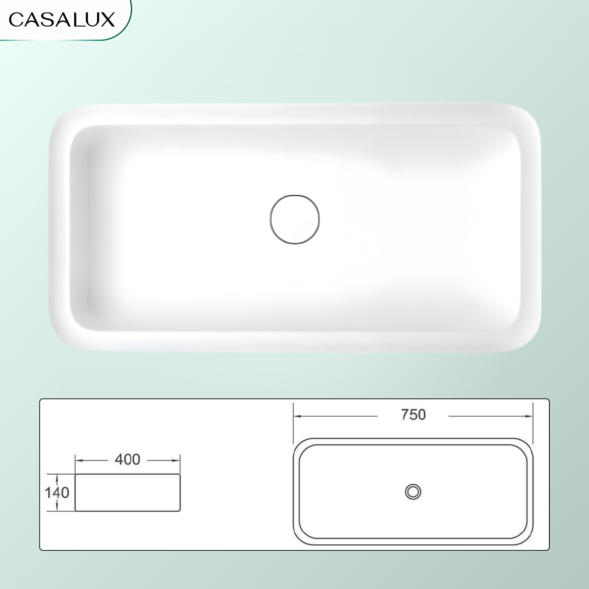 Chậu Lavabo Casalux đặt bàn CL/CR13
