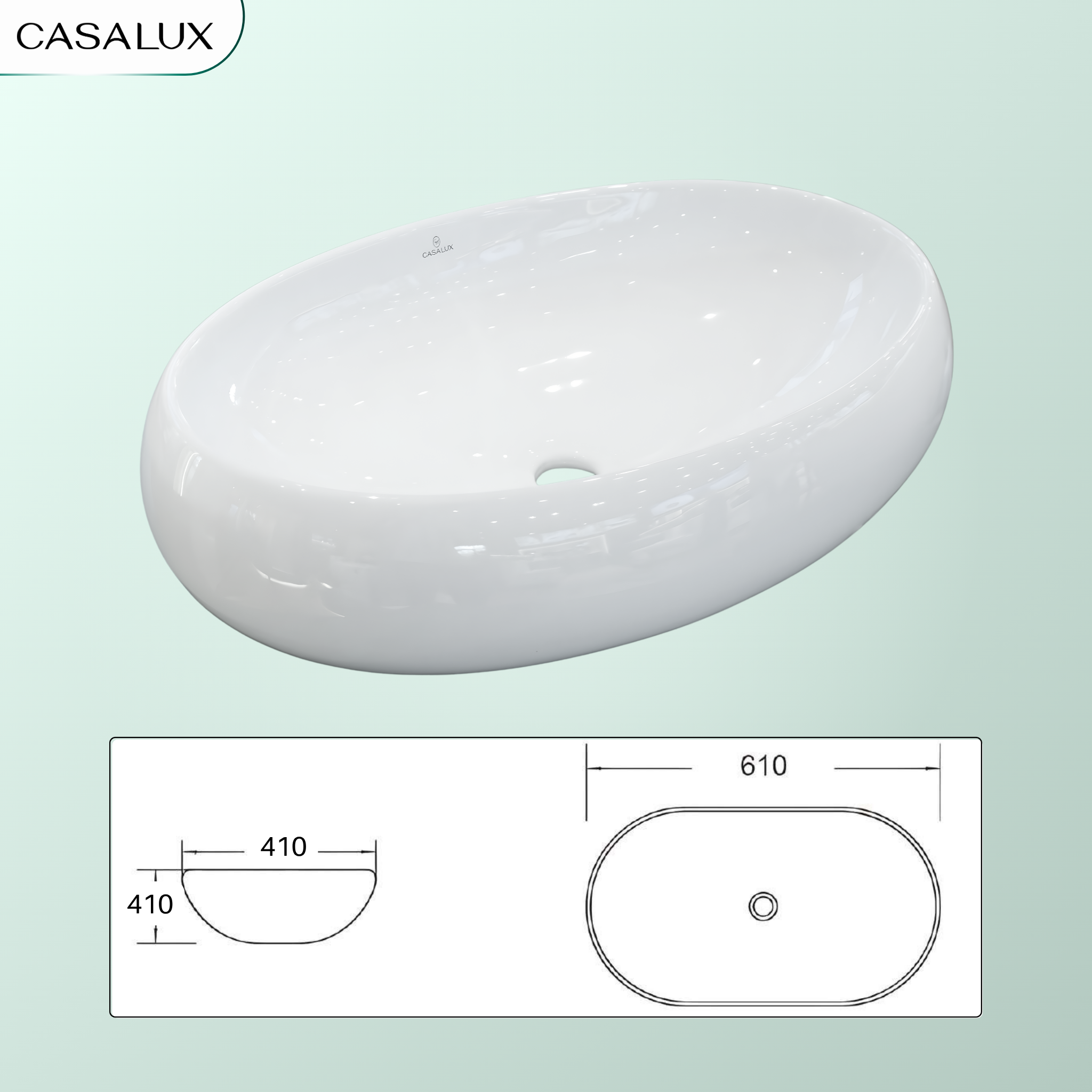 Chậu Lavabo Casalux đặt bàn CL/CR14.1