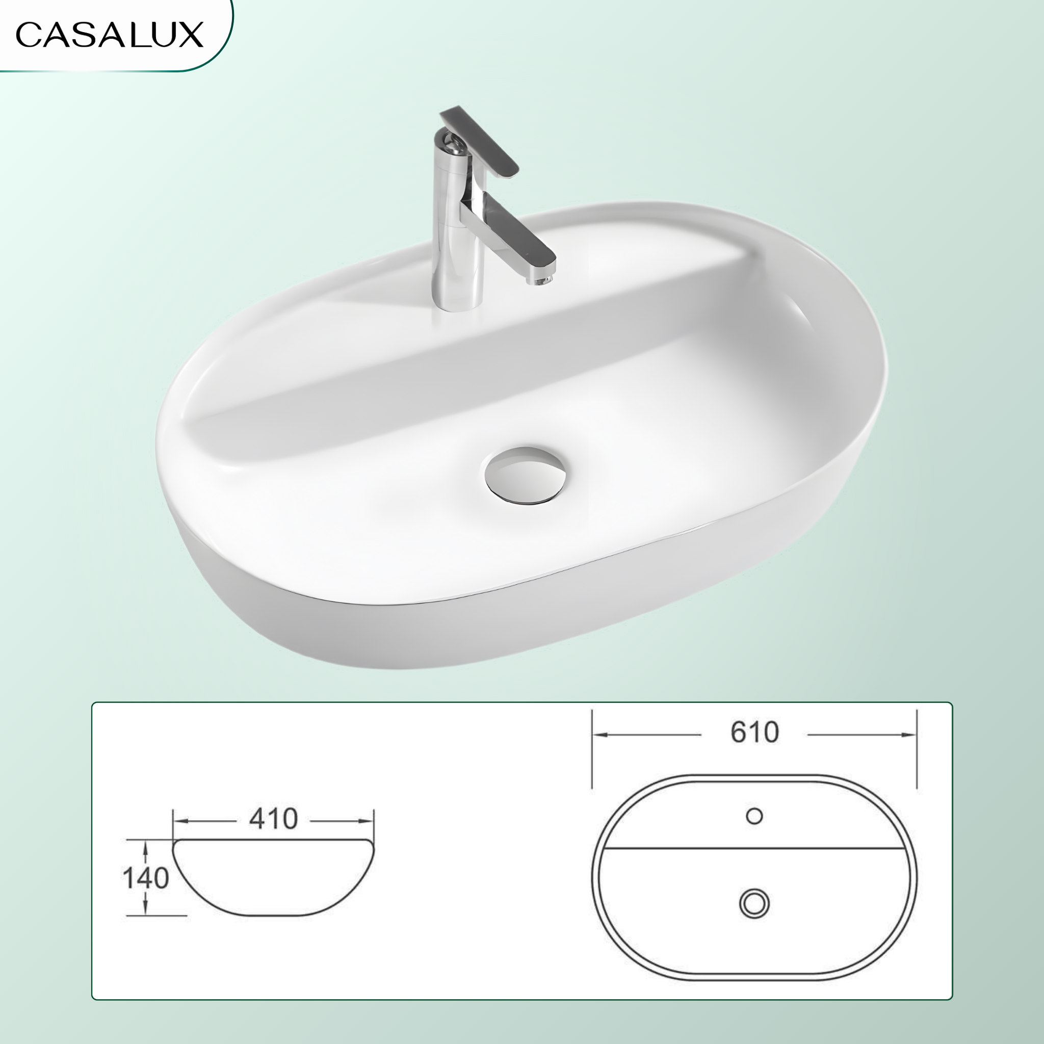 Chậu Lavabo Casalux đặt bàn CL/CR16