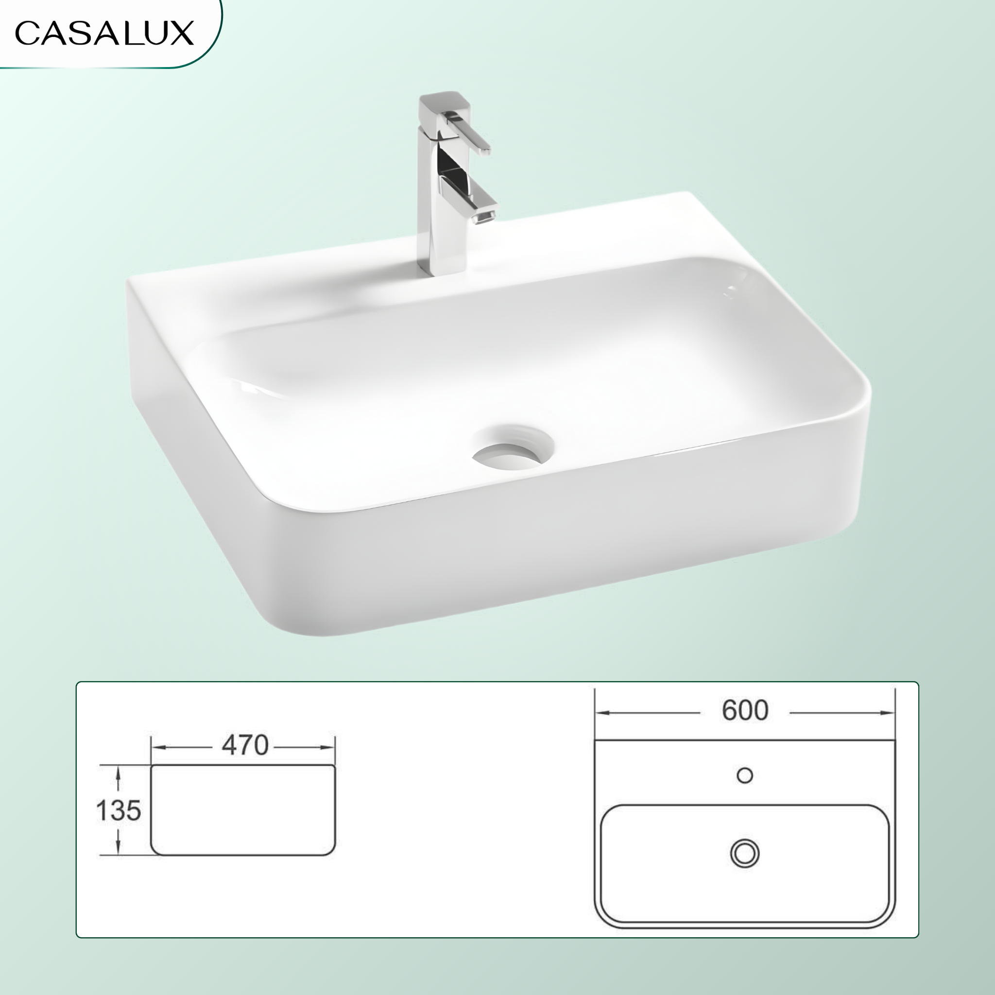 Chậu Lavabo Casalux đặt bàn CL/CR19
