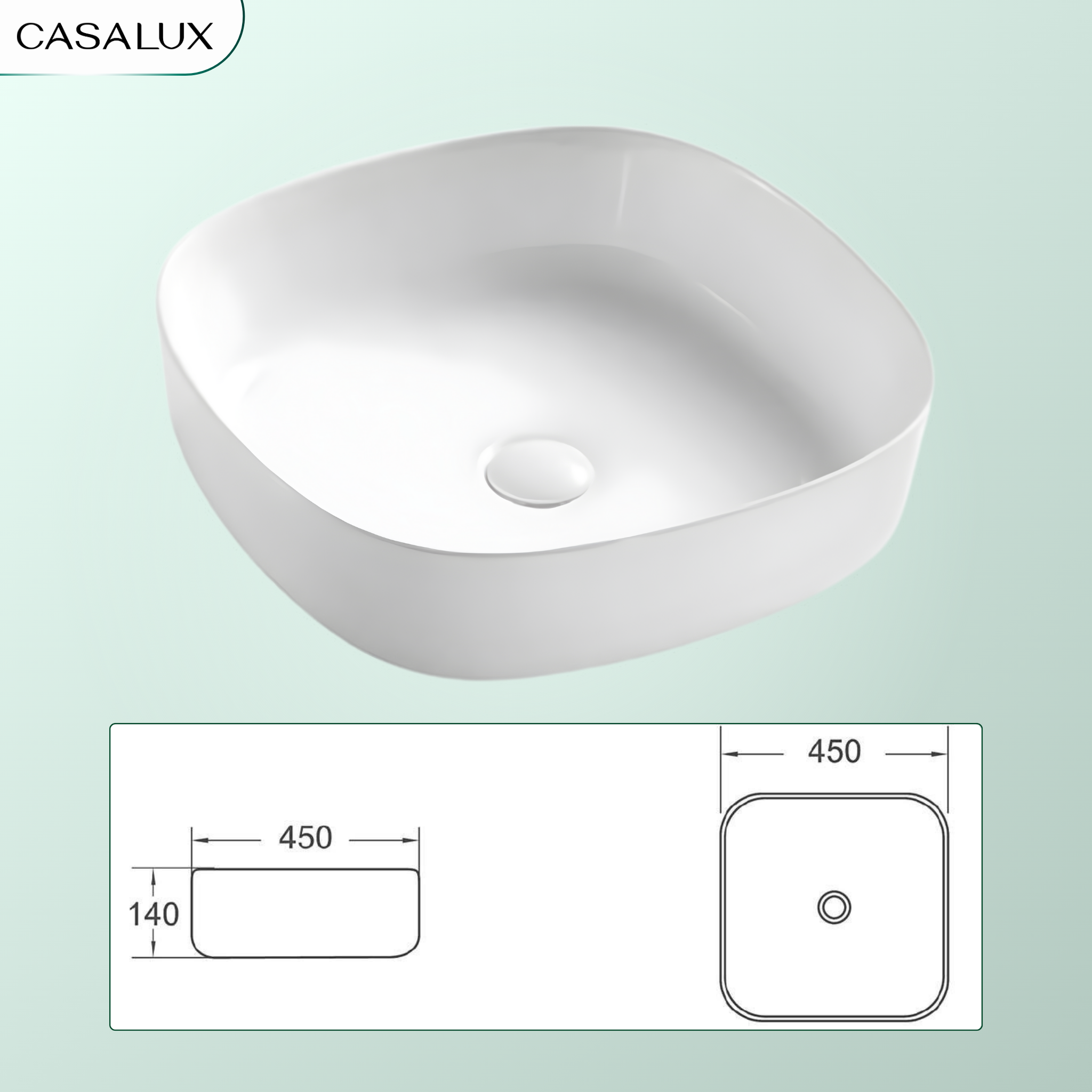 Chậu Lavabo Casalux đặt bàn CL/CR20