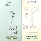 Sen tắm cây Casalux mạ chrome CLSI05