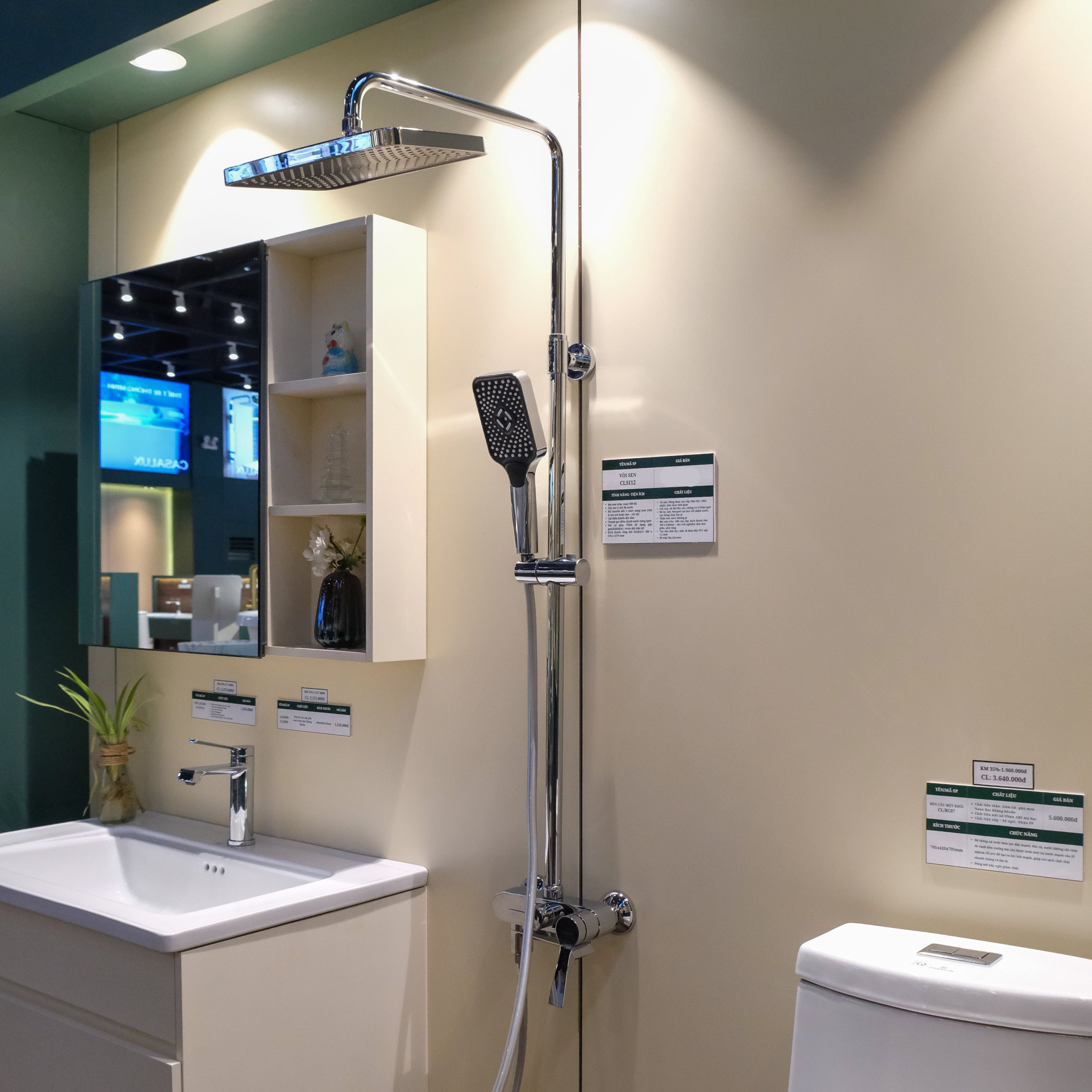 Sen tắm cây Casalux mạ chrome CLSI12