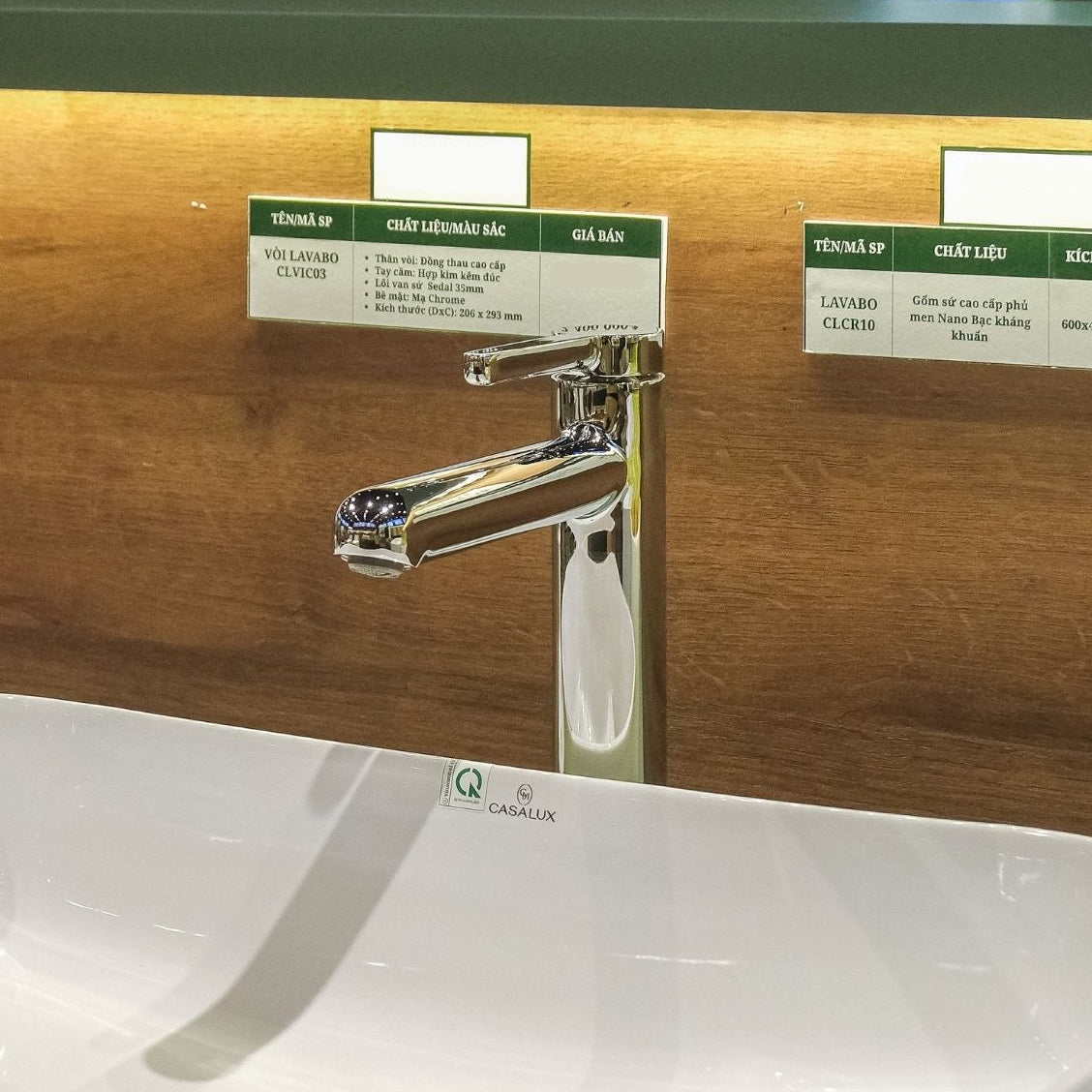 Vòi lavabo Casalux cao mạ chrome CLVIC03