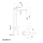 Vòi lavabo Casalux cao mạ chrome CLVIIC13