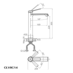 Vòi lavabo Casalux cao mạ chrome CLVIIC14