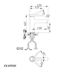 Vòi lavabo Casalux thấp mạ chrome CLVIT02