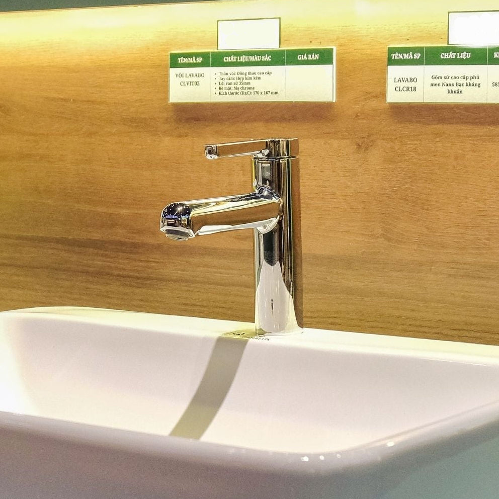 Vòi lavabo Casalux thấp mạ chrome CLVIT02