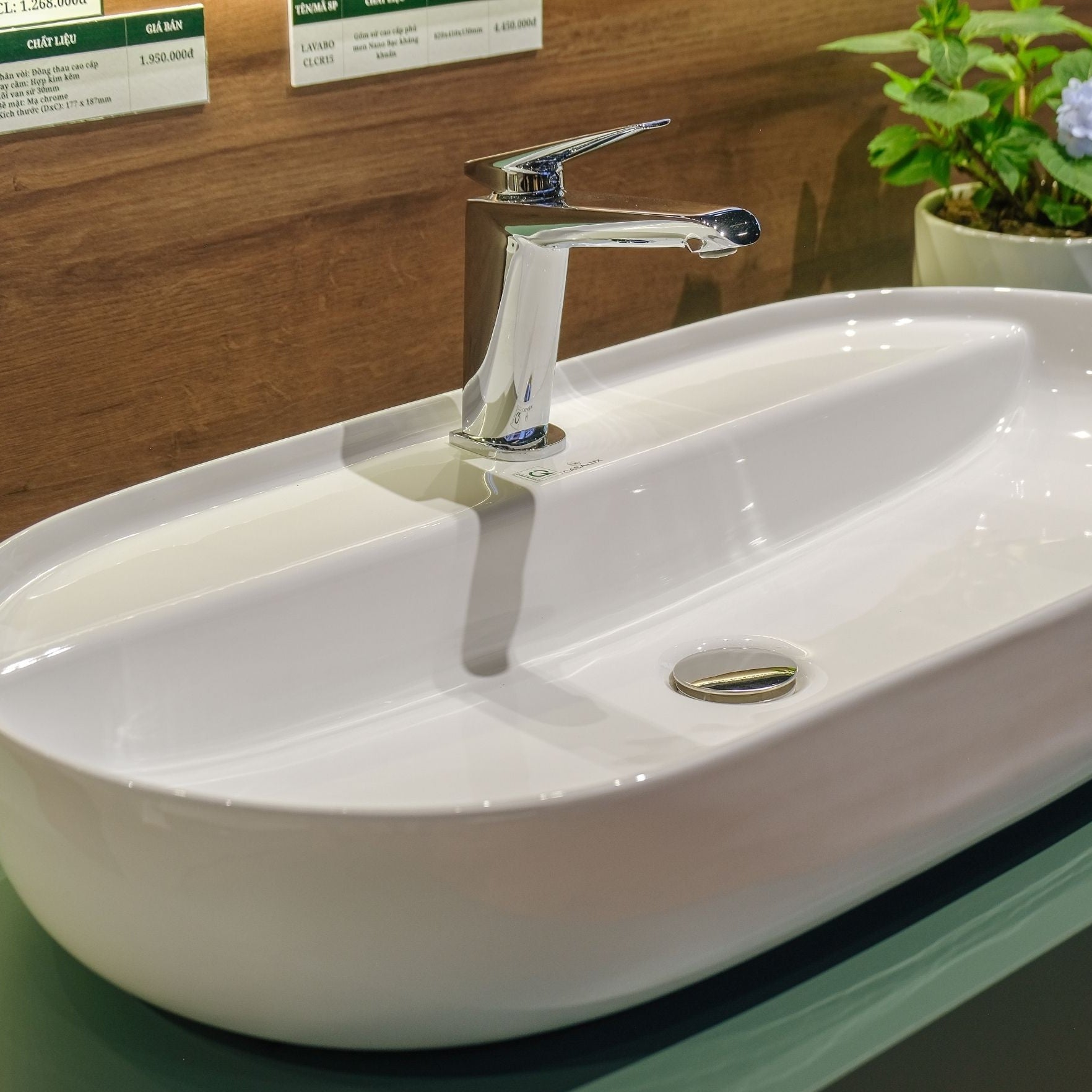 Vòi lavabo Casalux thấp mạ chrome CLVIT22